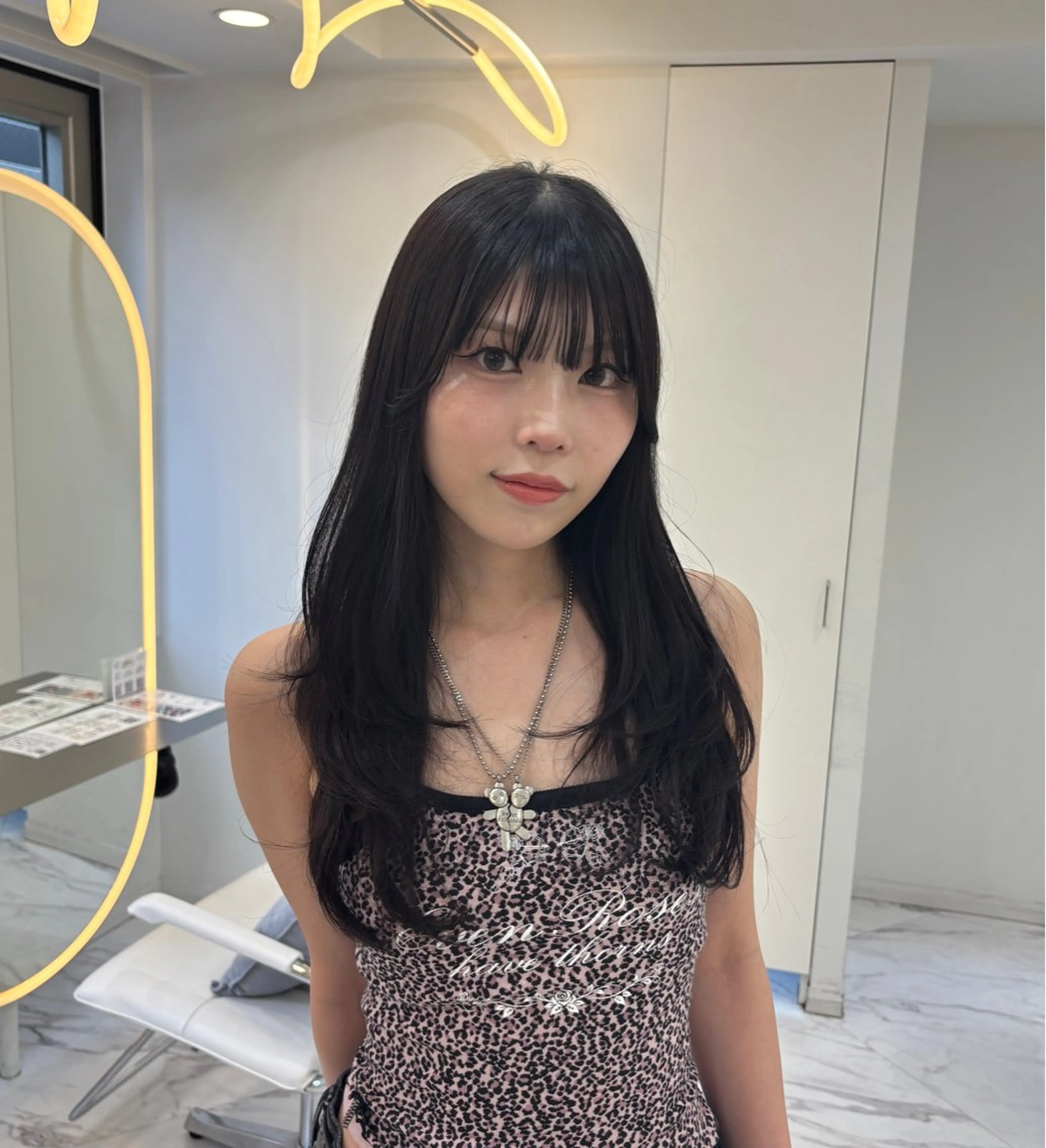 ロング カラー 顔周りカット レイヤーカット カット ヘアカラー トリートメント レイヤーカット×暖色 カラー🎀ASAKAのヘアスタイル