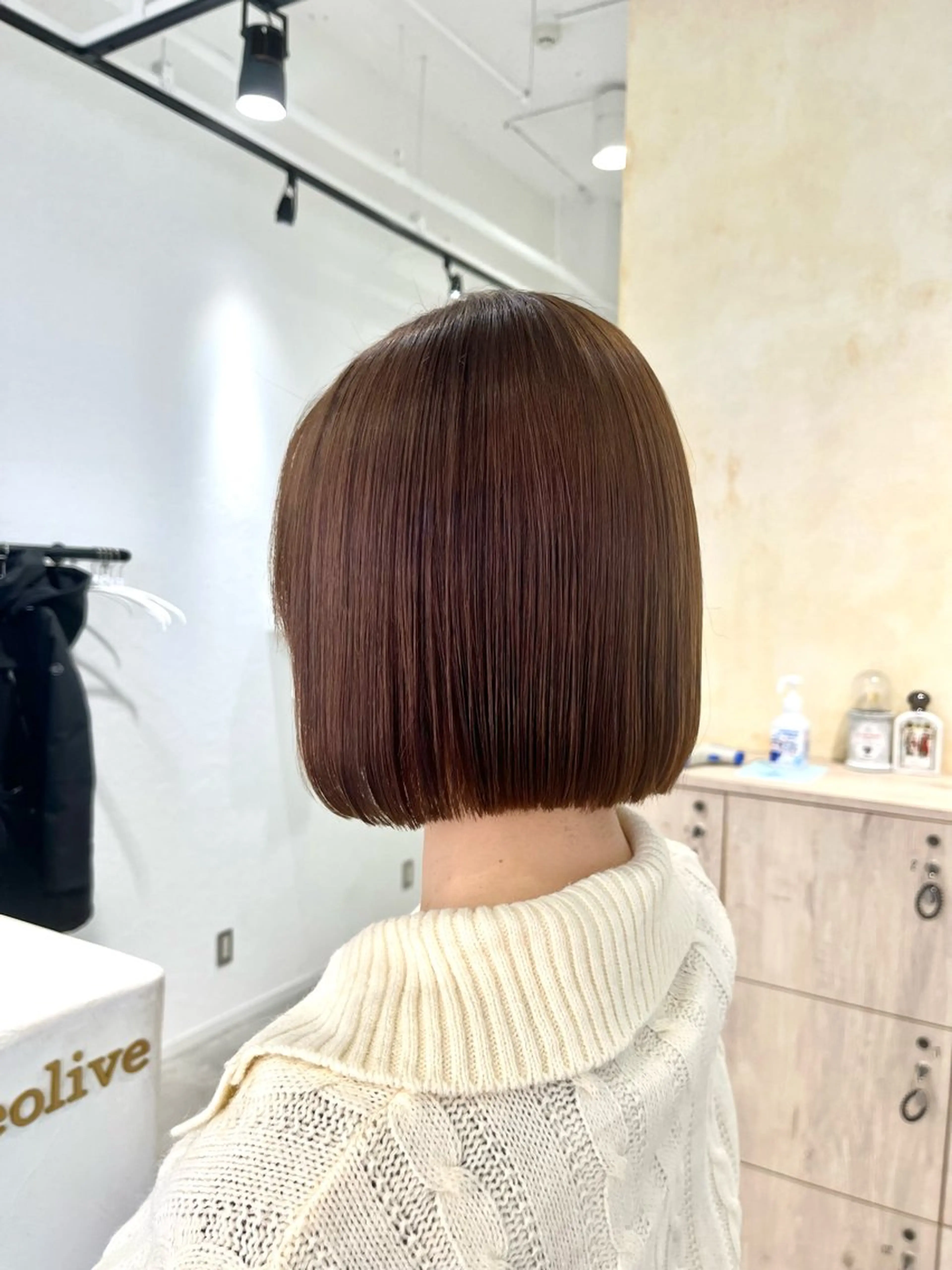 ショート カット 縮毛矯正 トリートメント ボブ/美髪矯正 /佐藤 奈巳のヘアスタイル