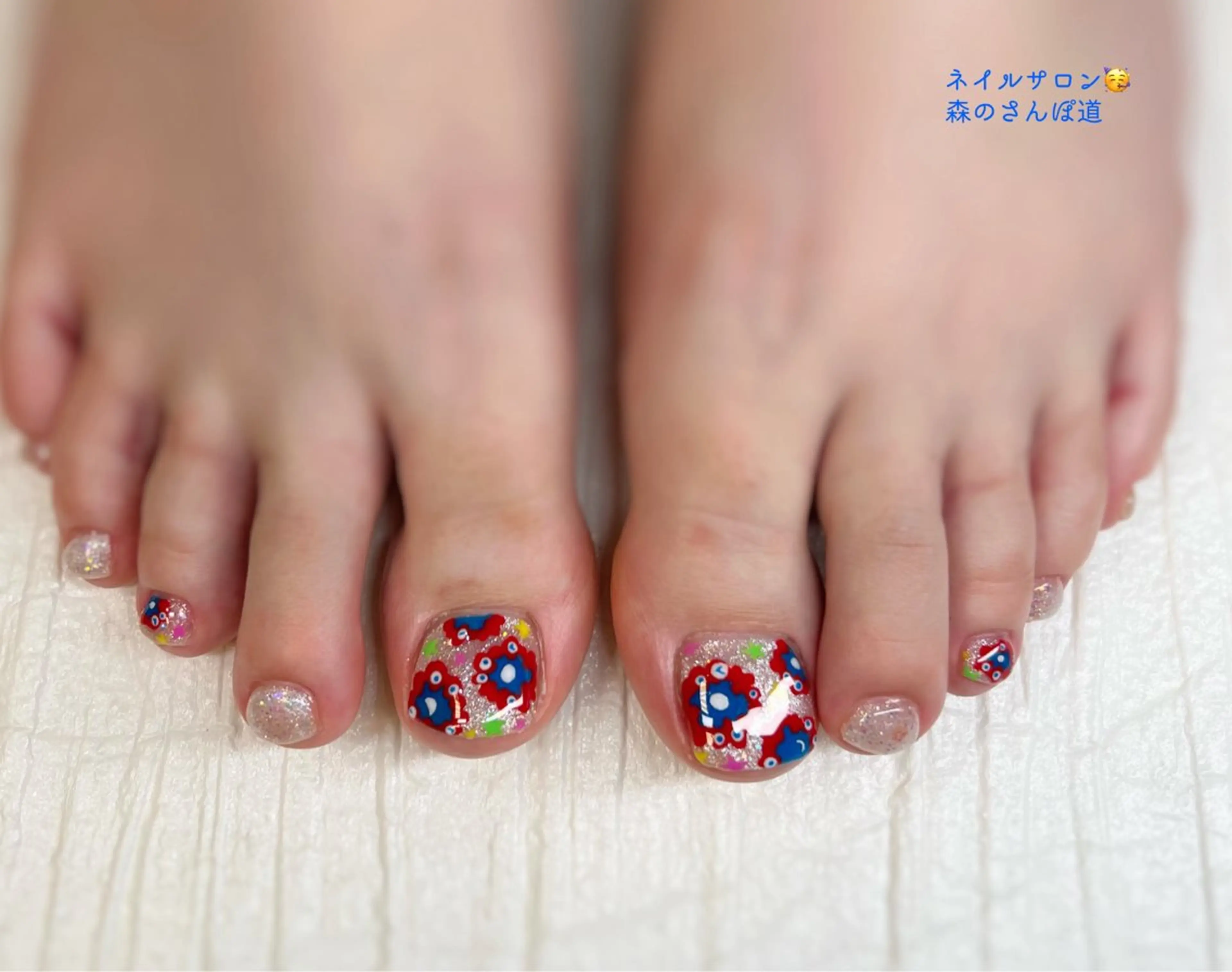ネイル フットネイル 森のさんぽ道所属・ショートネイル 森のさんぽ道のネイルデザイン