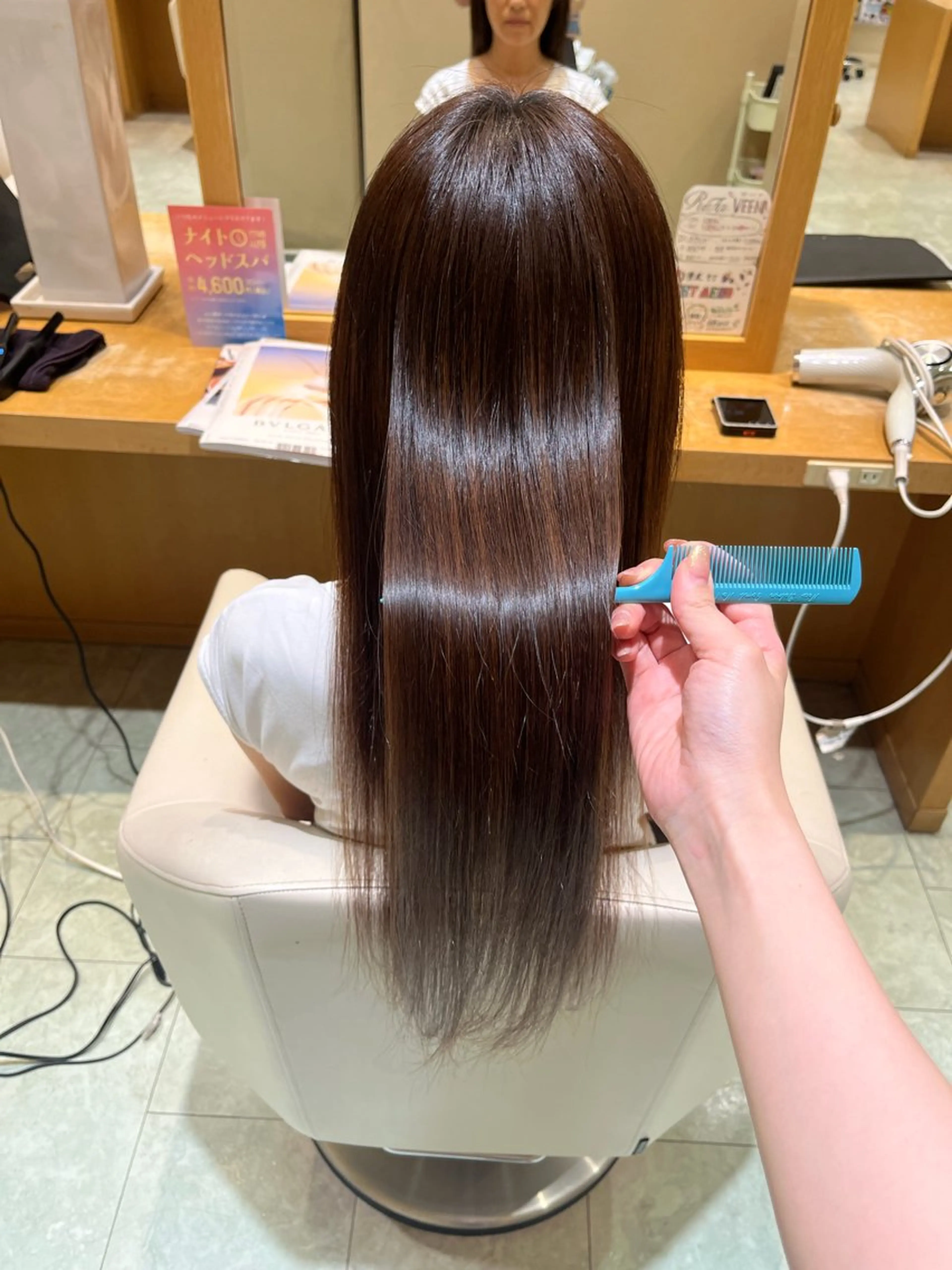 ロング パーマ ストレートパーマ 縮毛矯正 梶原 美保のヘアスタイル