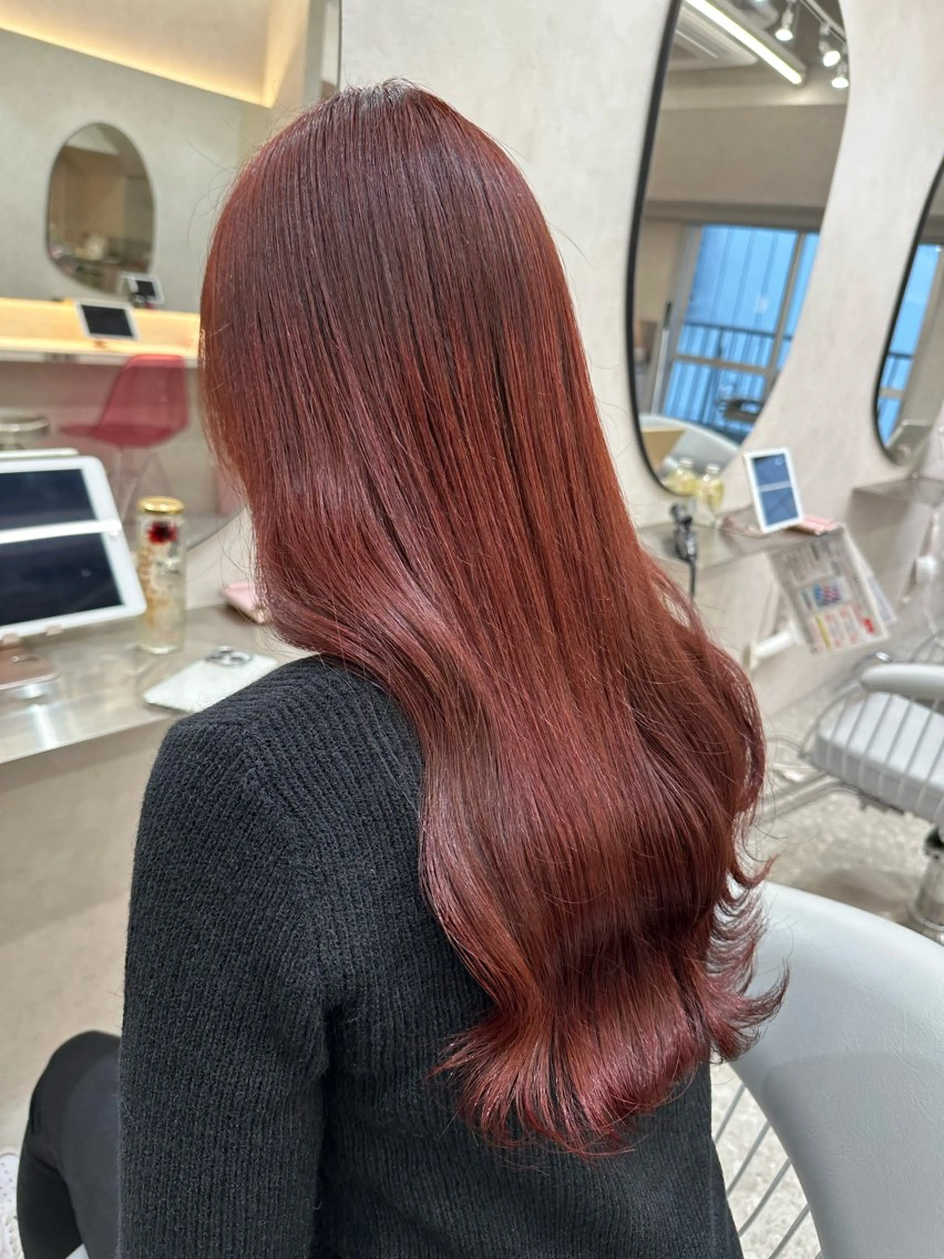 ロング シールエクステ エクステ 顔周りカット 髪質改善 韓国風ヘア カット ヘアカラー トリートメント 新宿/韓国レイヤー/ 髪質改善/佐藤航のヘアスタイル