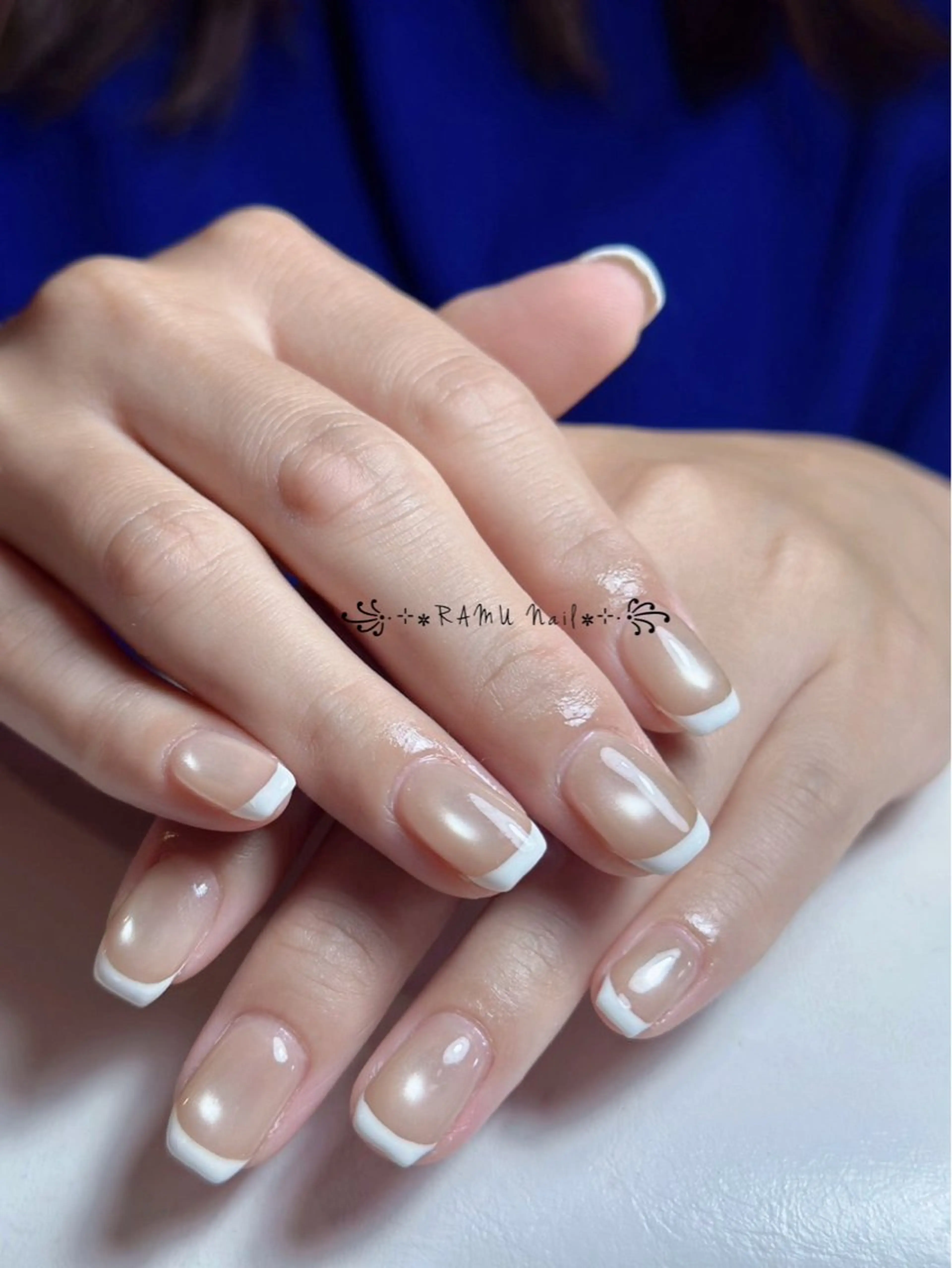 ネイル チークネイル フレンチネイル グラデーション キラキラネイル 韓国ネイル ハンドネイル RAMU_Nail 池袋店のネイルデザイン