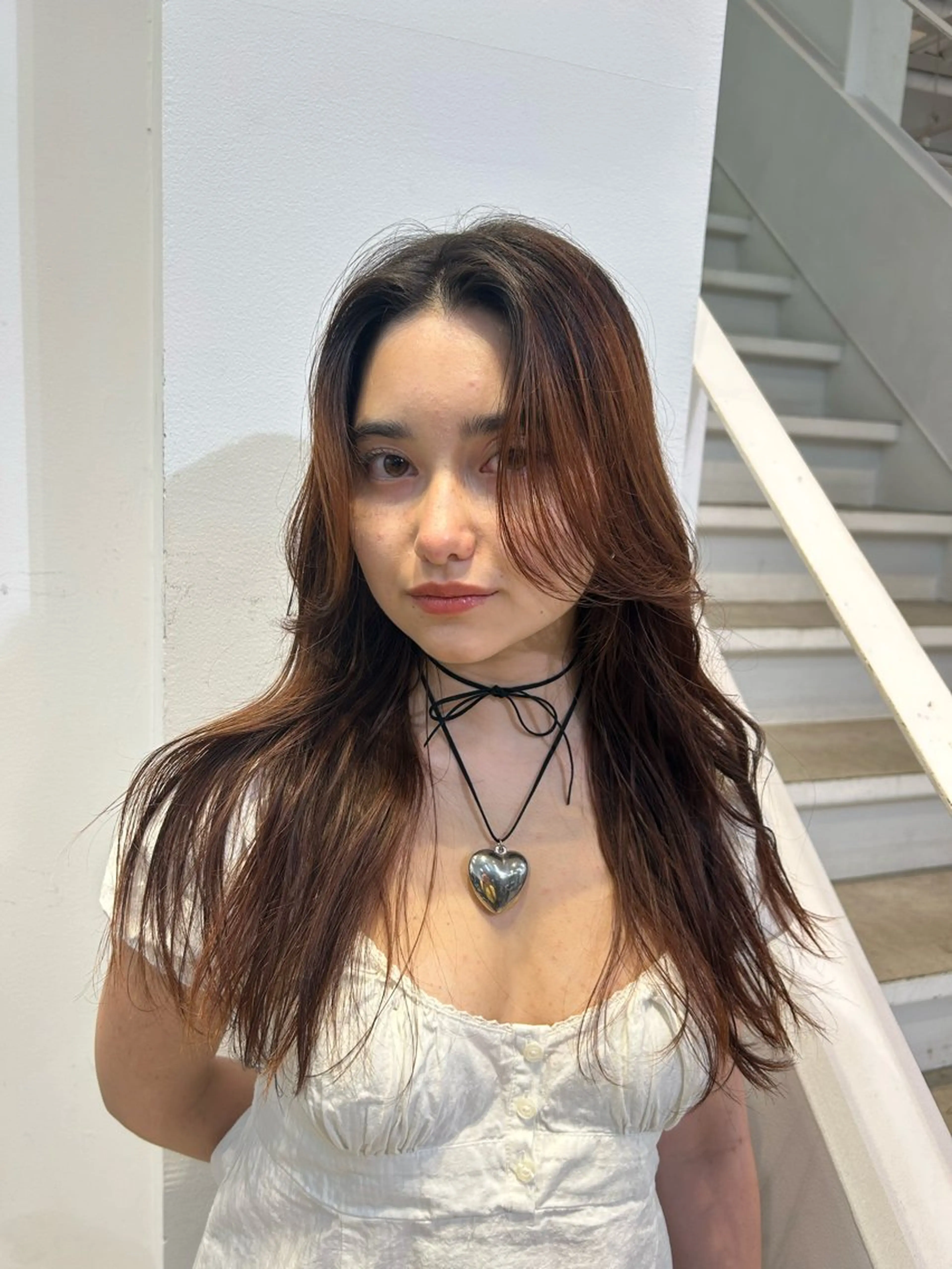 ロング カラー 縮毛矯正支持率N O.1あおい🕊️✨のヘアスタイル