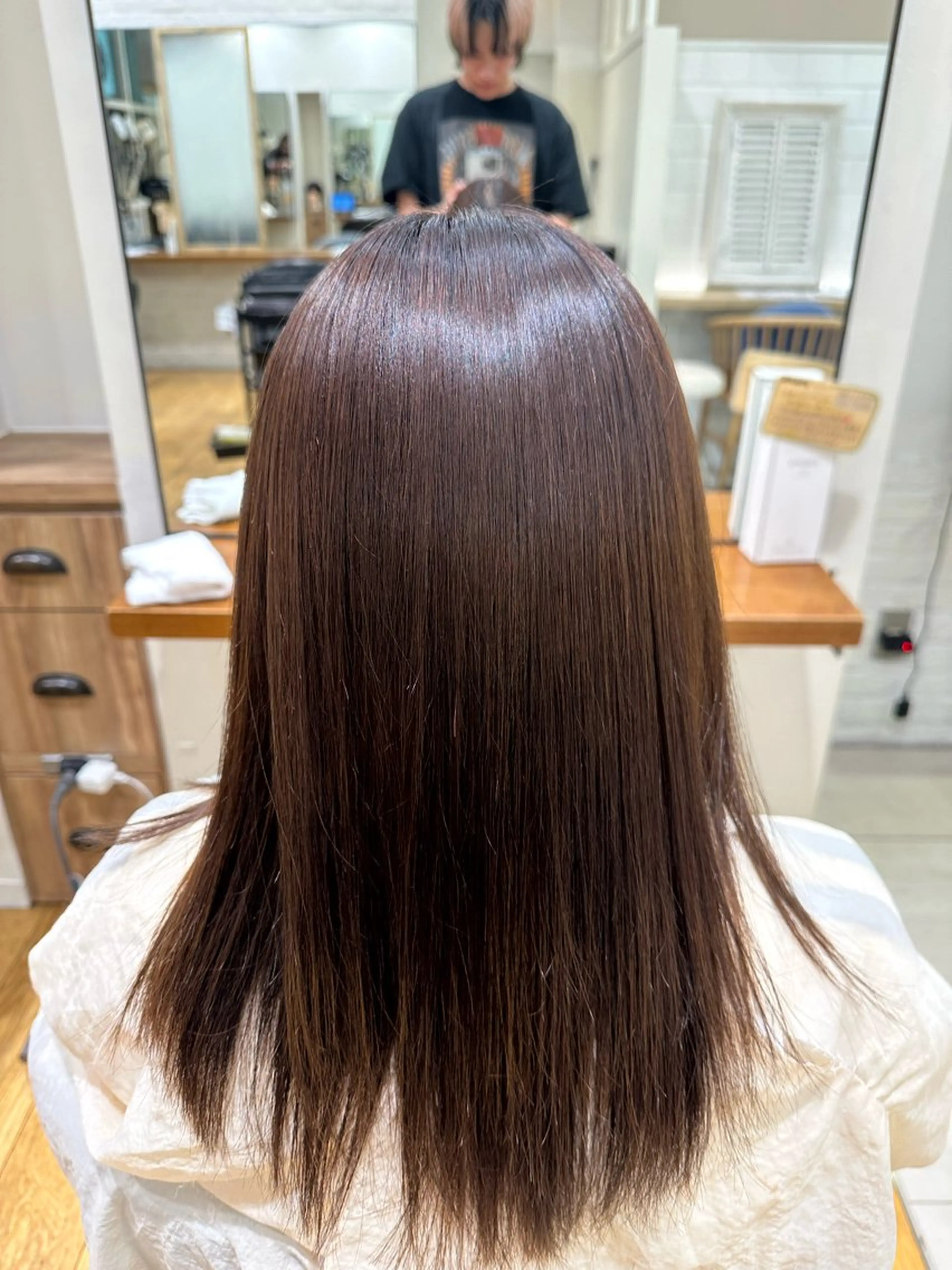 セミロング カラー 米山 龍音のヘアスタイル