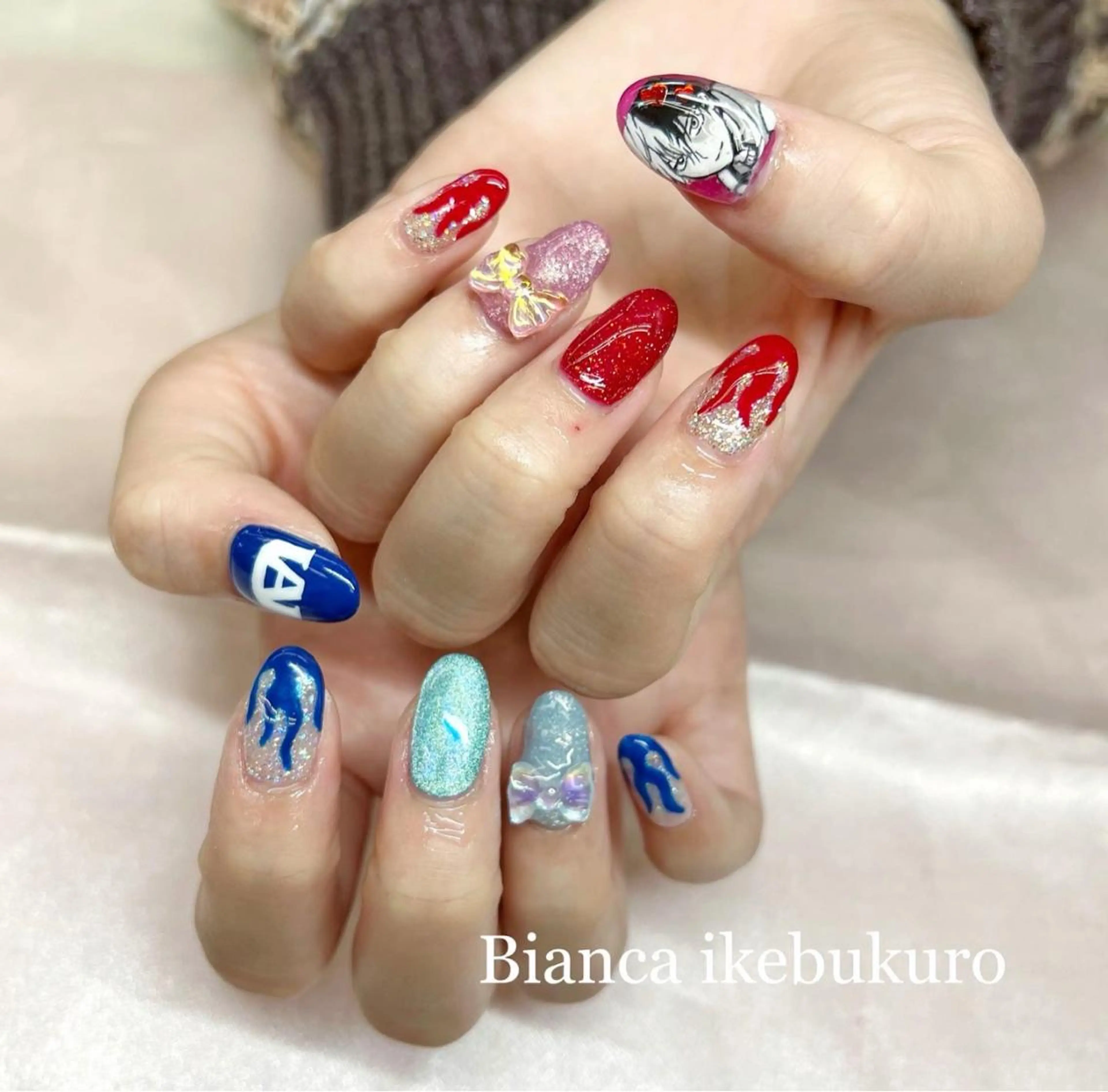 ネイル SATO 🎠🫧 痛ネイル/3Dパーツのネイルデザイン