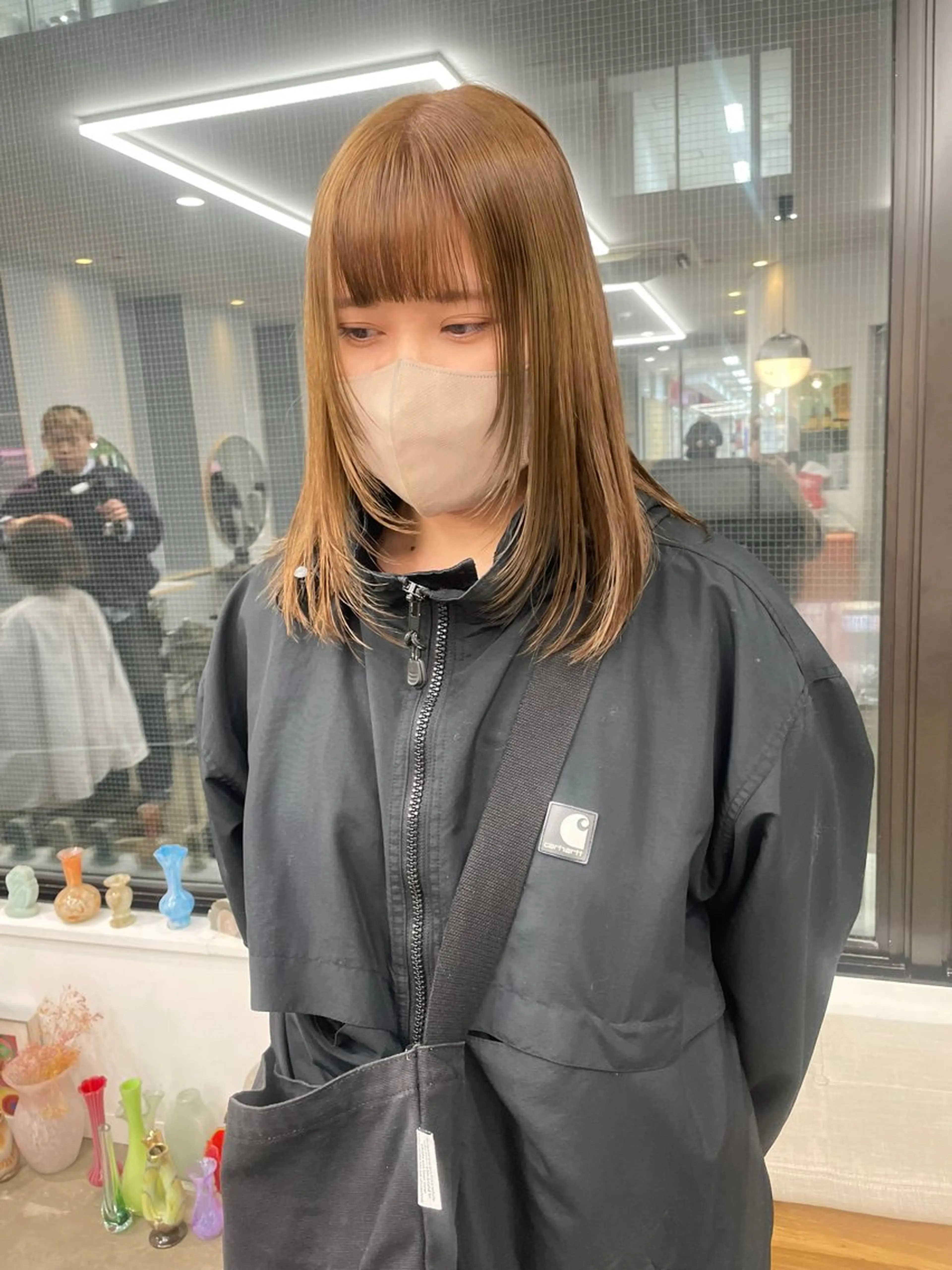 ミディアム カラー pole所属・【pole】 minaのヘアスタイル