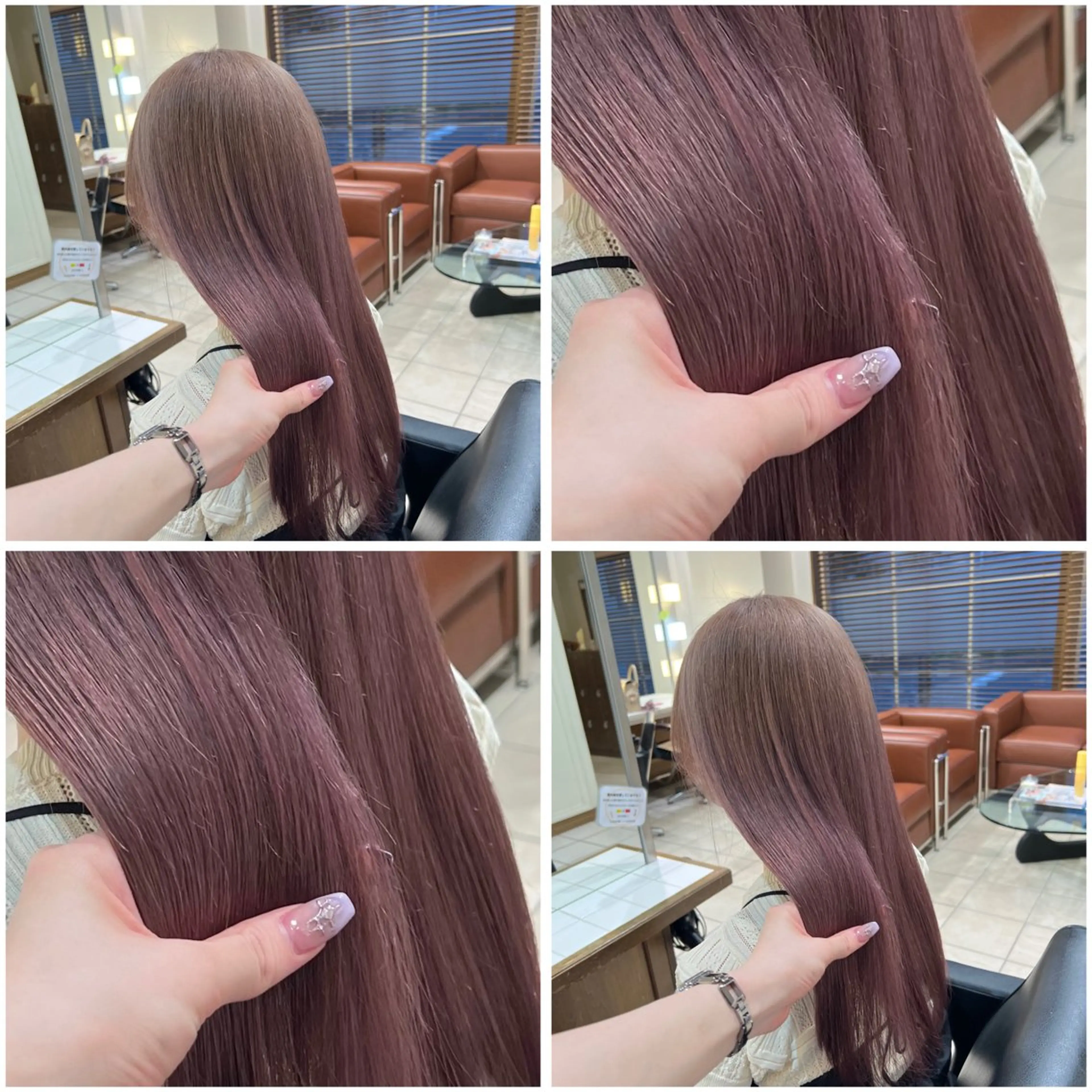 セミロング ヘアカラー 中村未夢🤍ブリーチ なしダブルカラー🤍のヘアスタイル