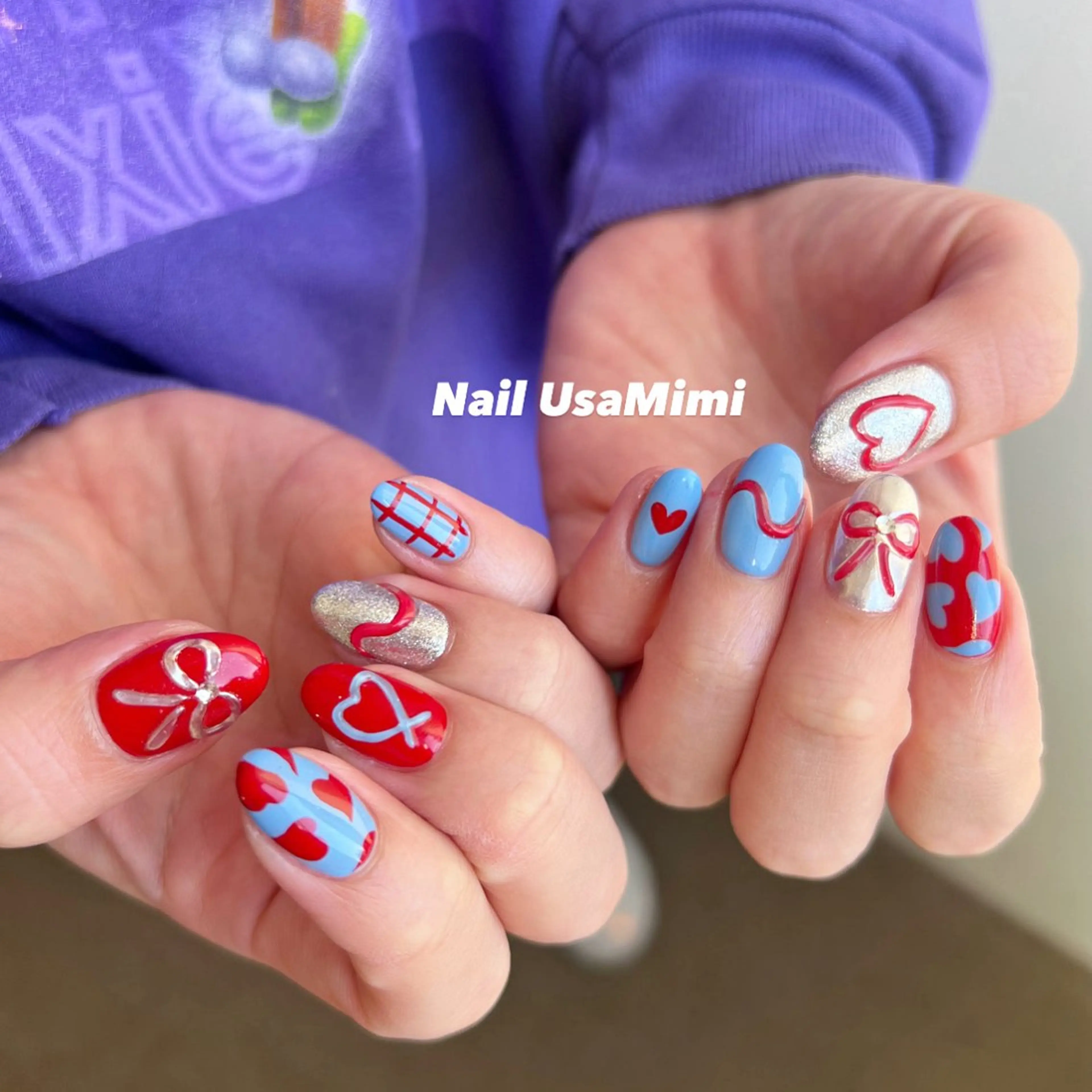 ネイル ジェルネイル マグネットネイル 持ち込み ワンカラーネイル パラジェル 本町NailUsa Mimi RIKOのネイルデザイン