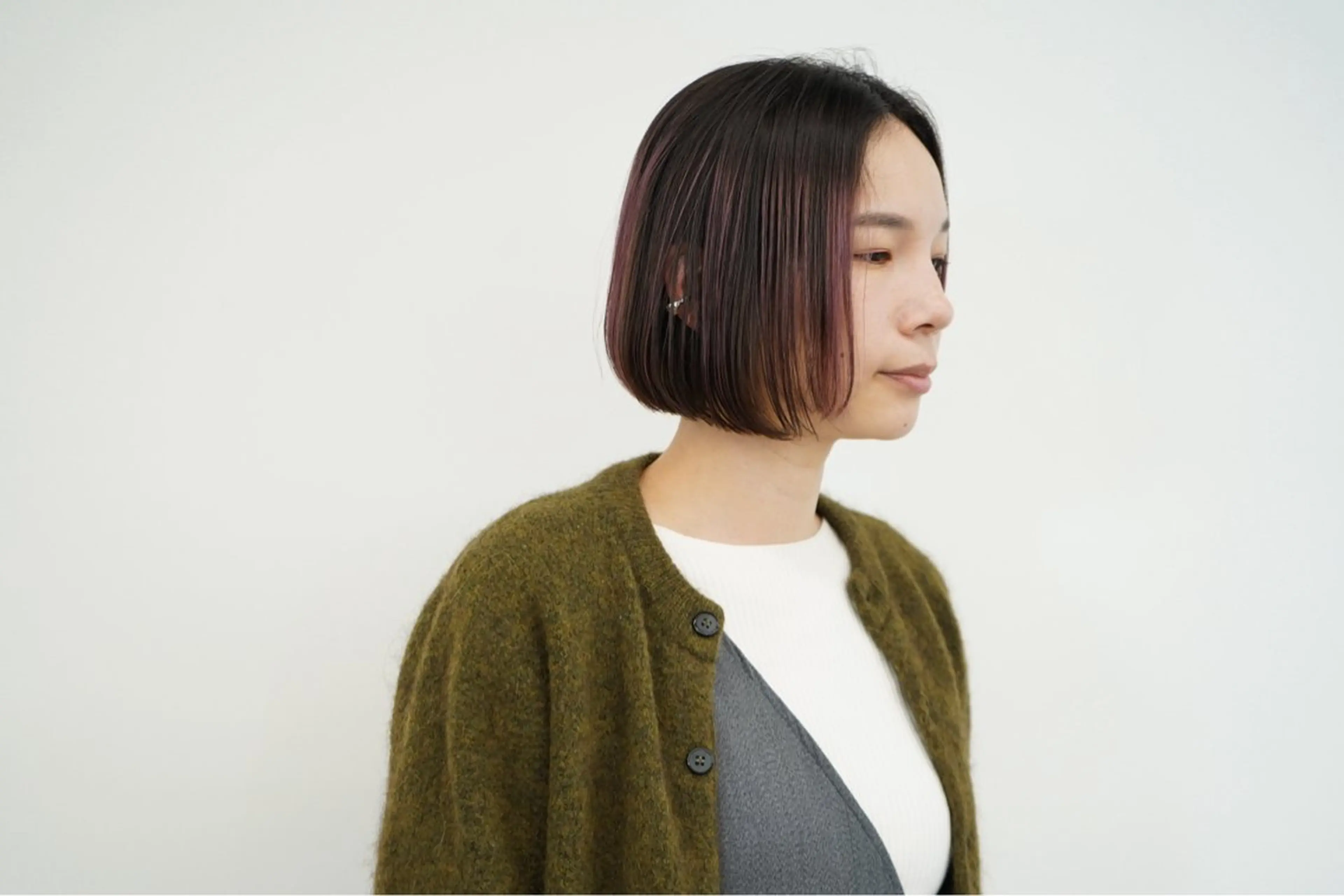 ショート カラー グラデーションカラー ハイライトカラー ピンクカラー バイオレットカラー バイオレットピンク Lann    HAIR•MAKE所属・渡邉 琢也のヘアスタイル