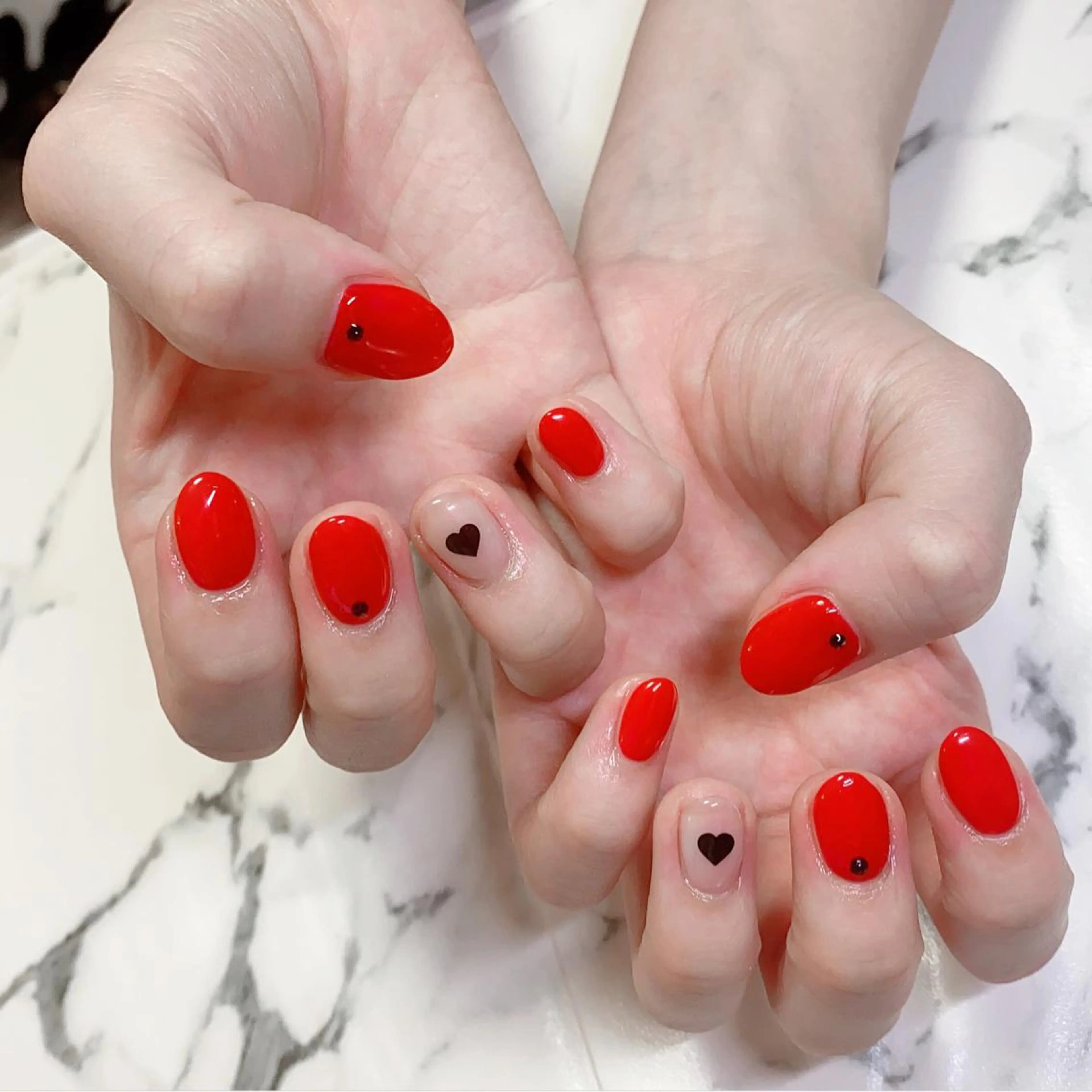 ロング カラー ネイル アートネイル Q Free nailsのネイルデザイン