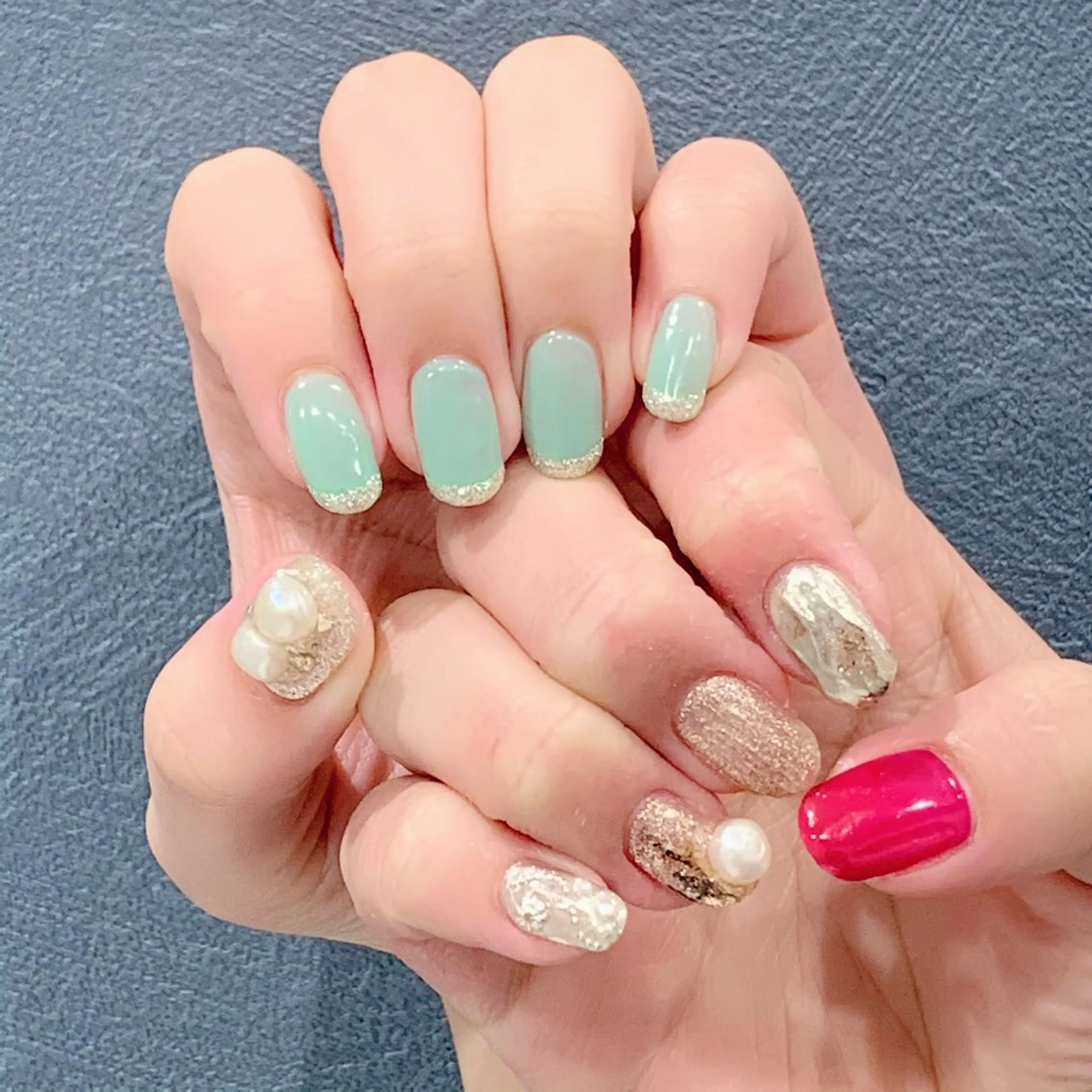 ネイル ピンク ハンドネイル 佐藤 まりえのネイルデザイン