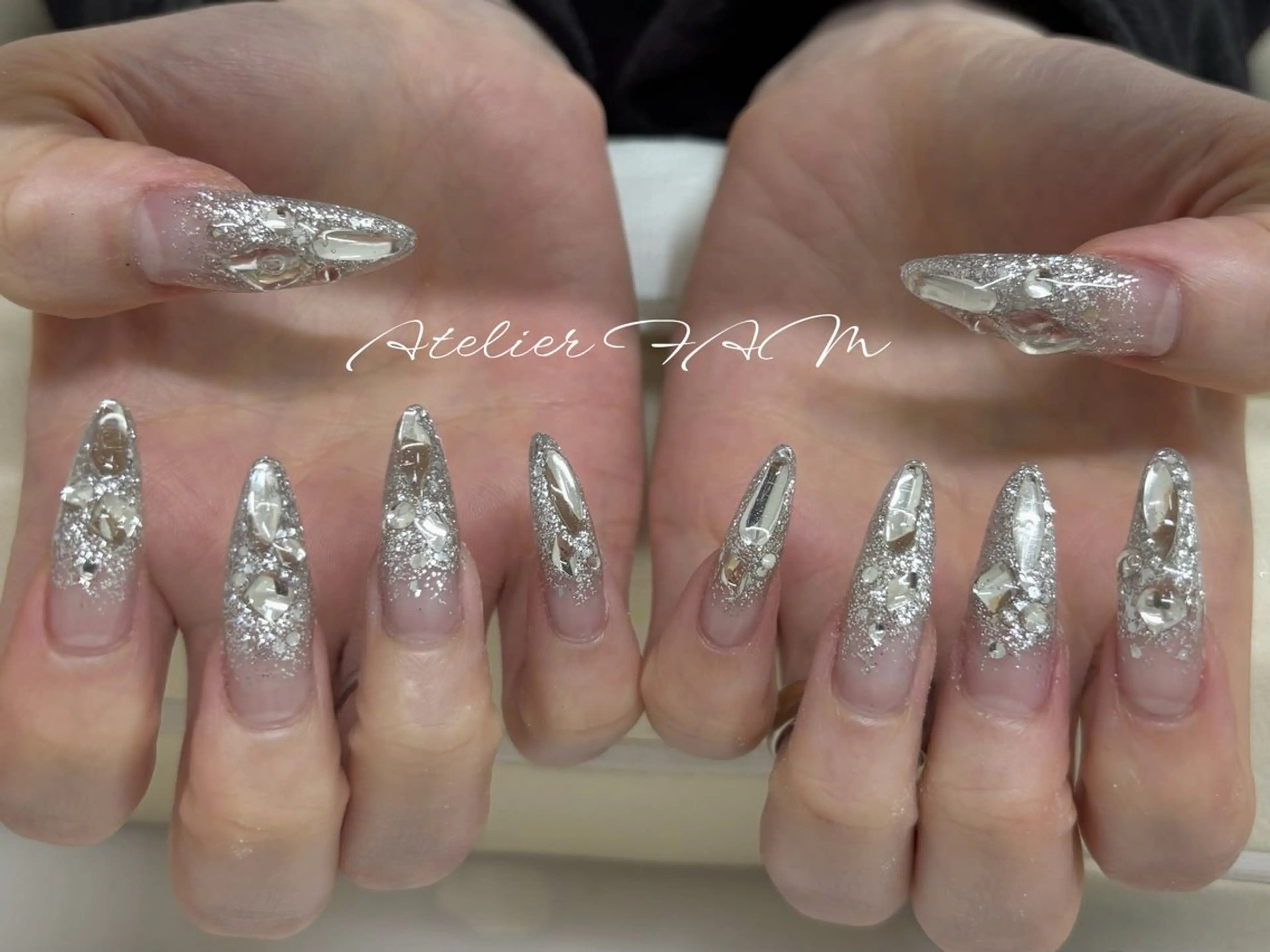 ロング ハンドネイル nail&eyelashsalon atelier fam上本町店所属・アトリエ FAMのネイルデザイン