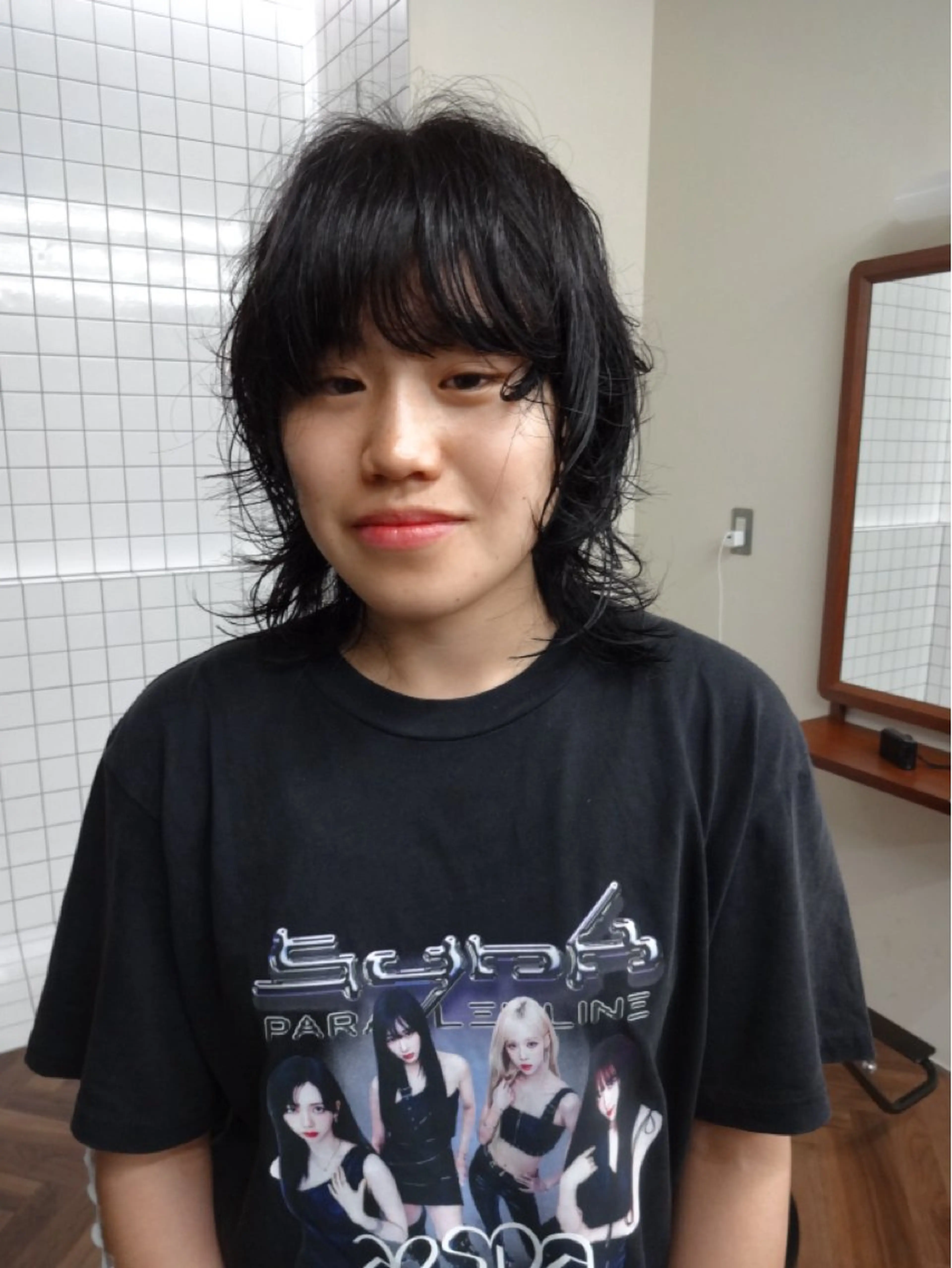 ミディアム パーマ ミディアムパーマ ウルフカット パーマ ボブパーマ/パーマ ウルフパーマのヘアスタイル