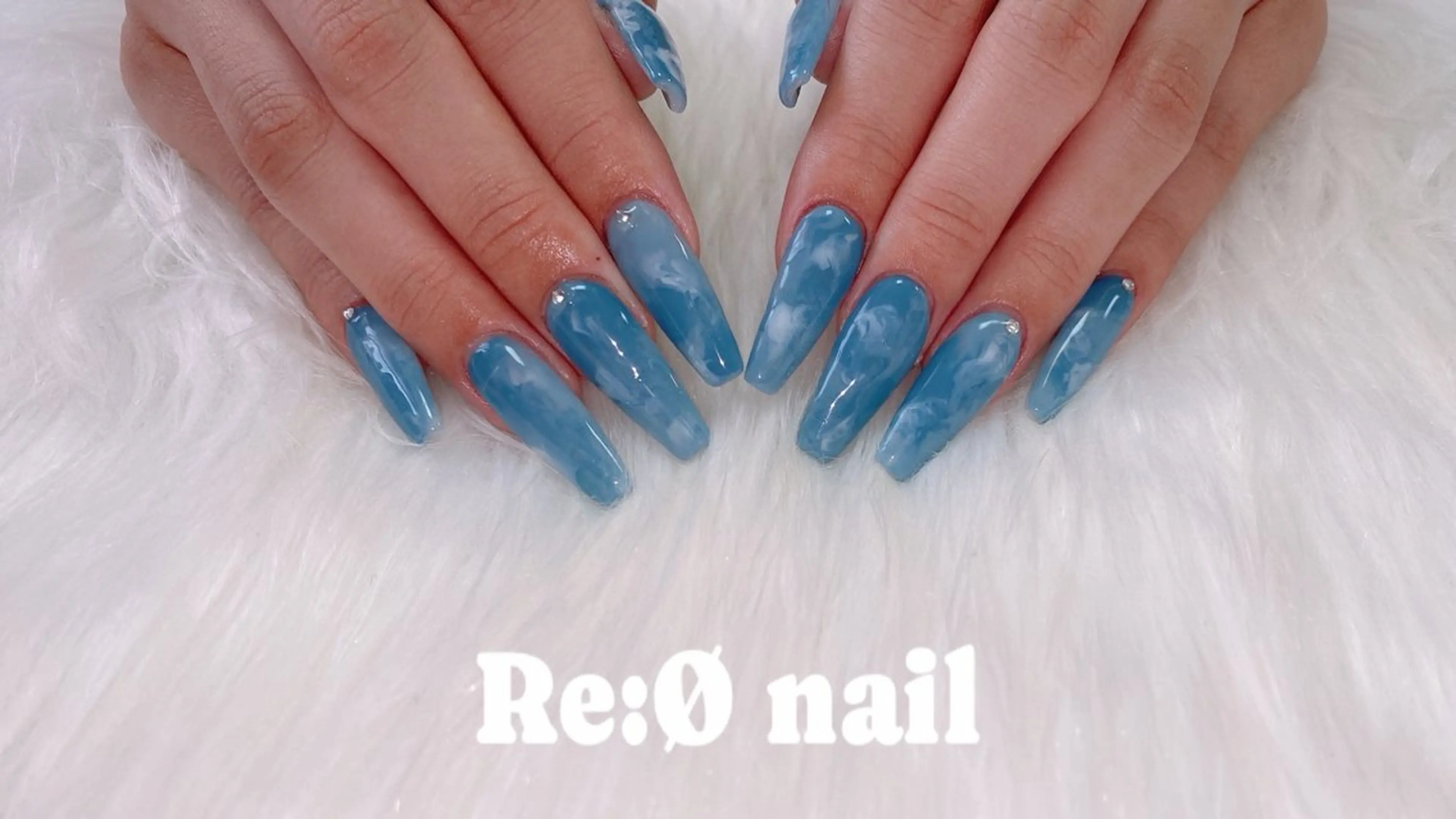 ネイル 大理石ネイル(マーブル) ハンドネイル Re:Ø nail 🩵TSUJIのネイルデザイン