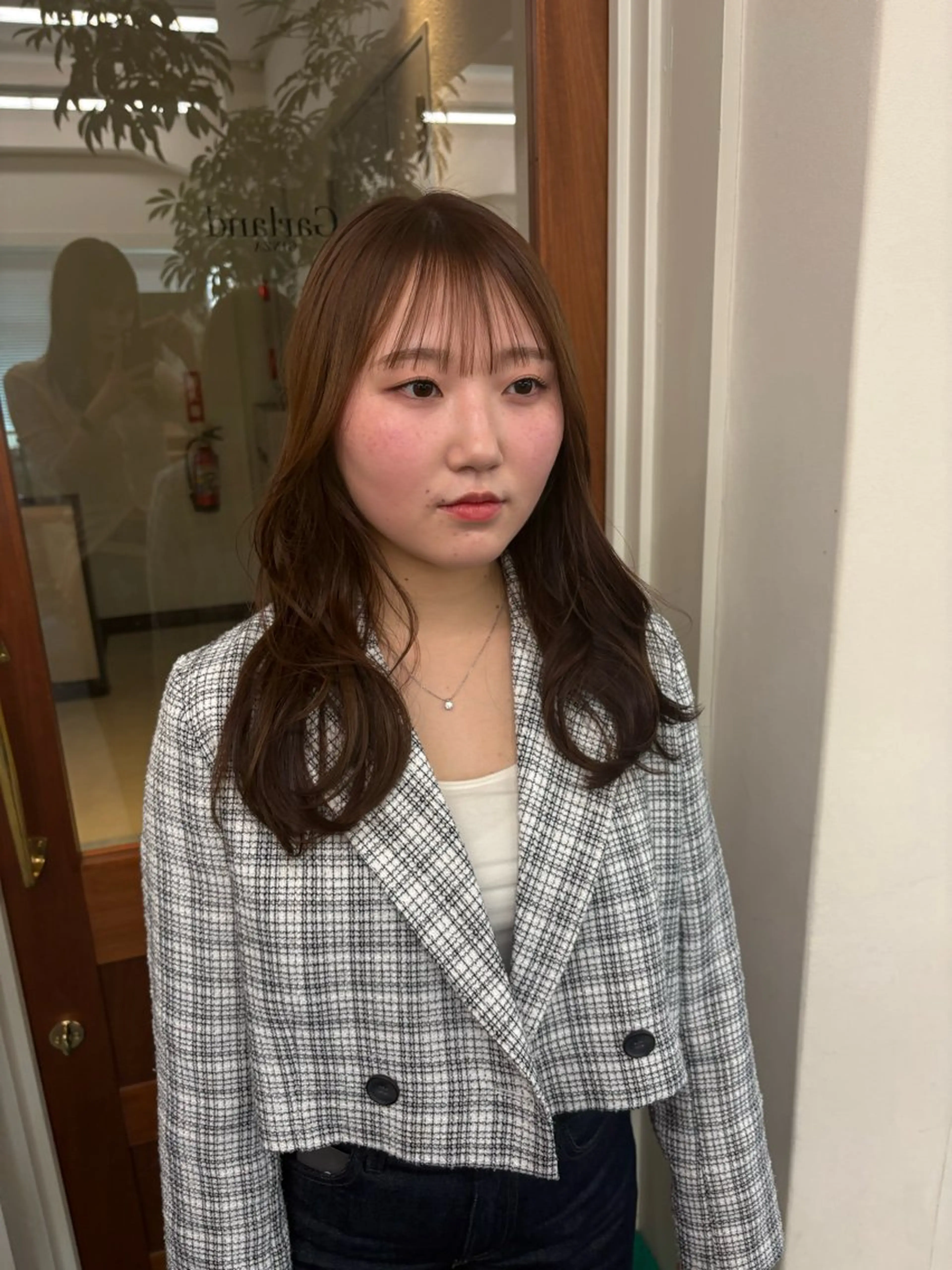 セミロング レイヤー/顔周り/ 透明感/ののか💞のヘアスタイル