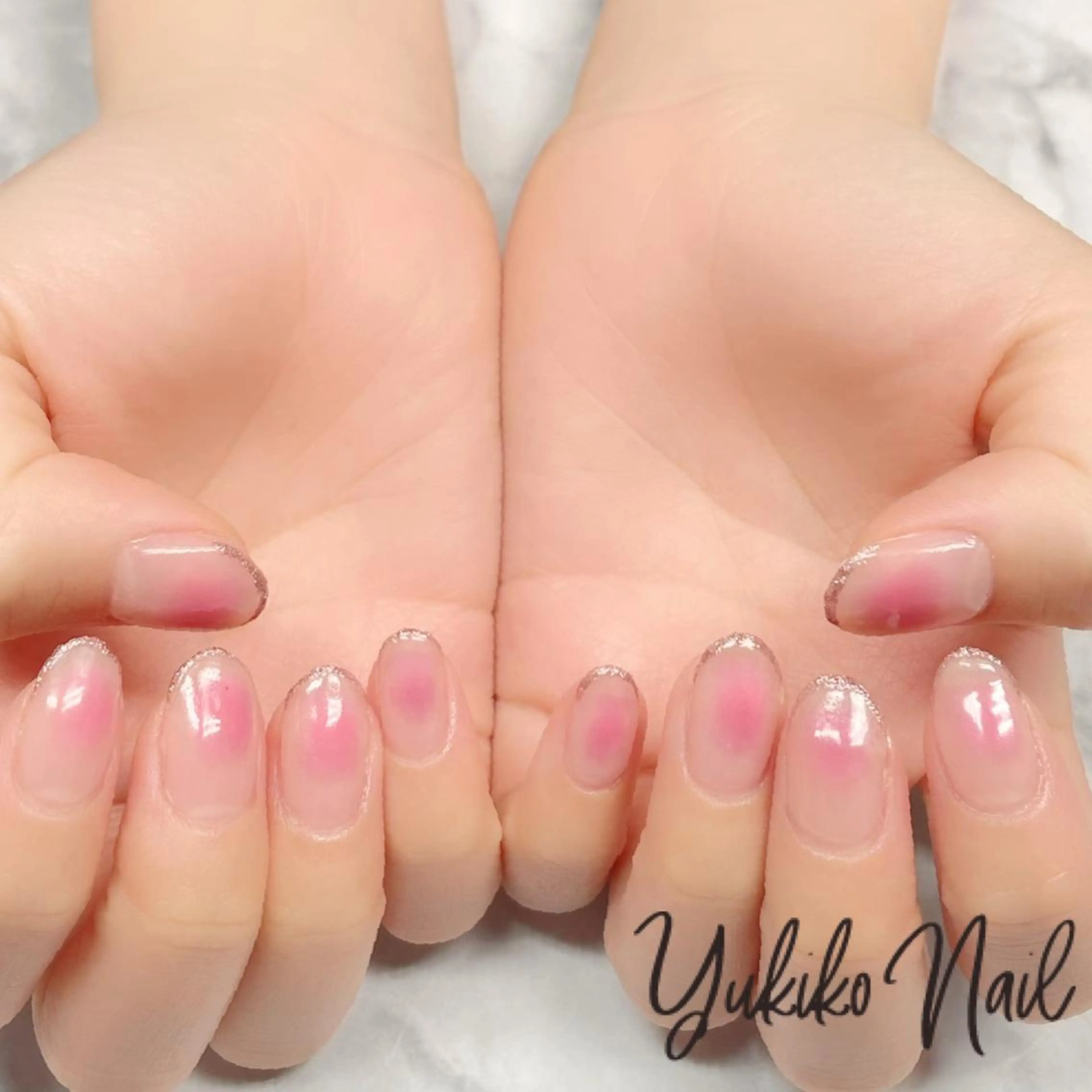 ネイル チークネイル フレンチネイル シンプルネイル ハンドネイル ユキコ ネイルのネイルデザイン