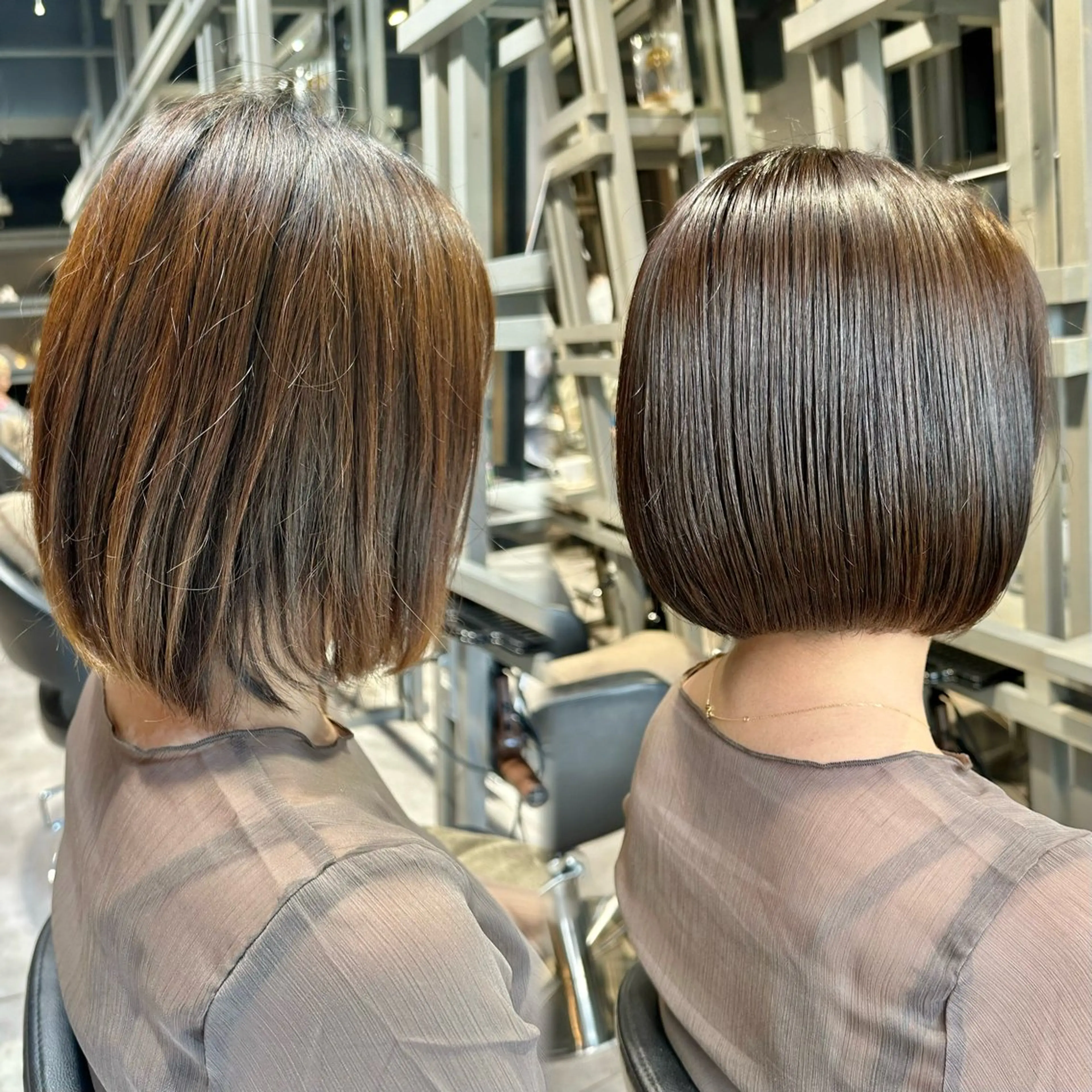 ミディアム カット ヘアカラー トリートメント 透明感カラー/ボブ /佐藤伶のヘアスタイル