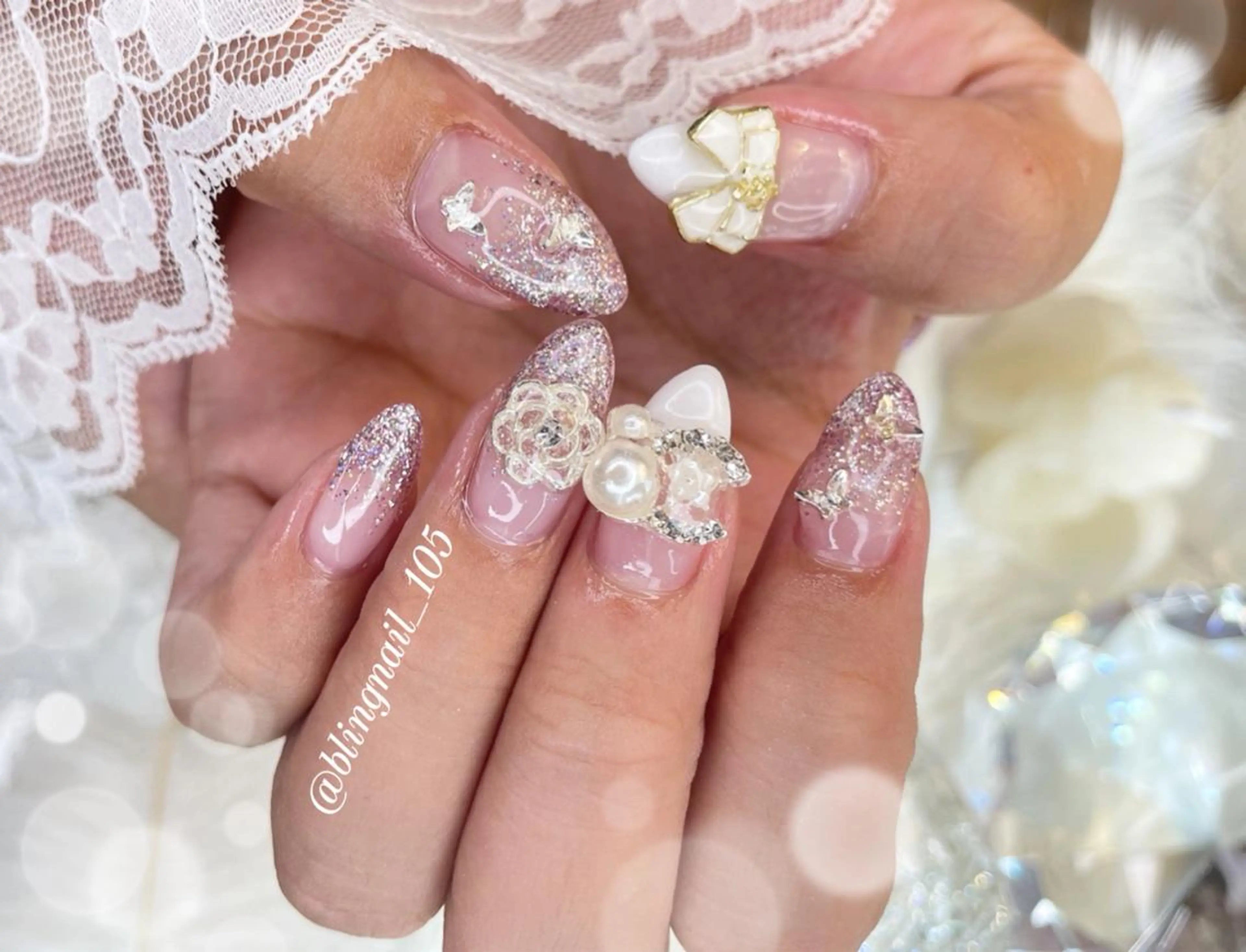 ネイル 23時まで❤︎韓国、 ワンホンネイルのネイルデザイン