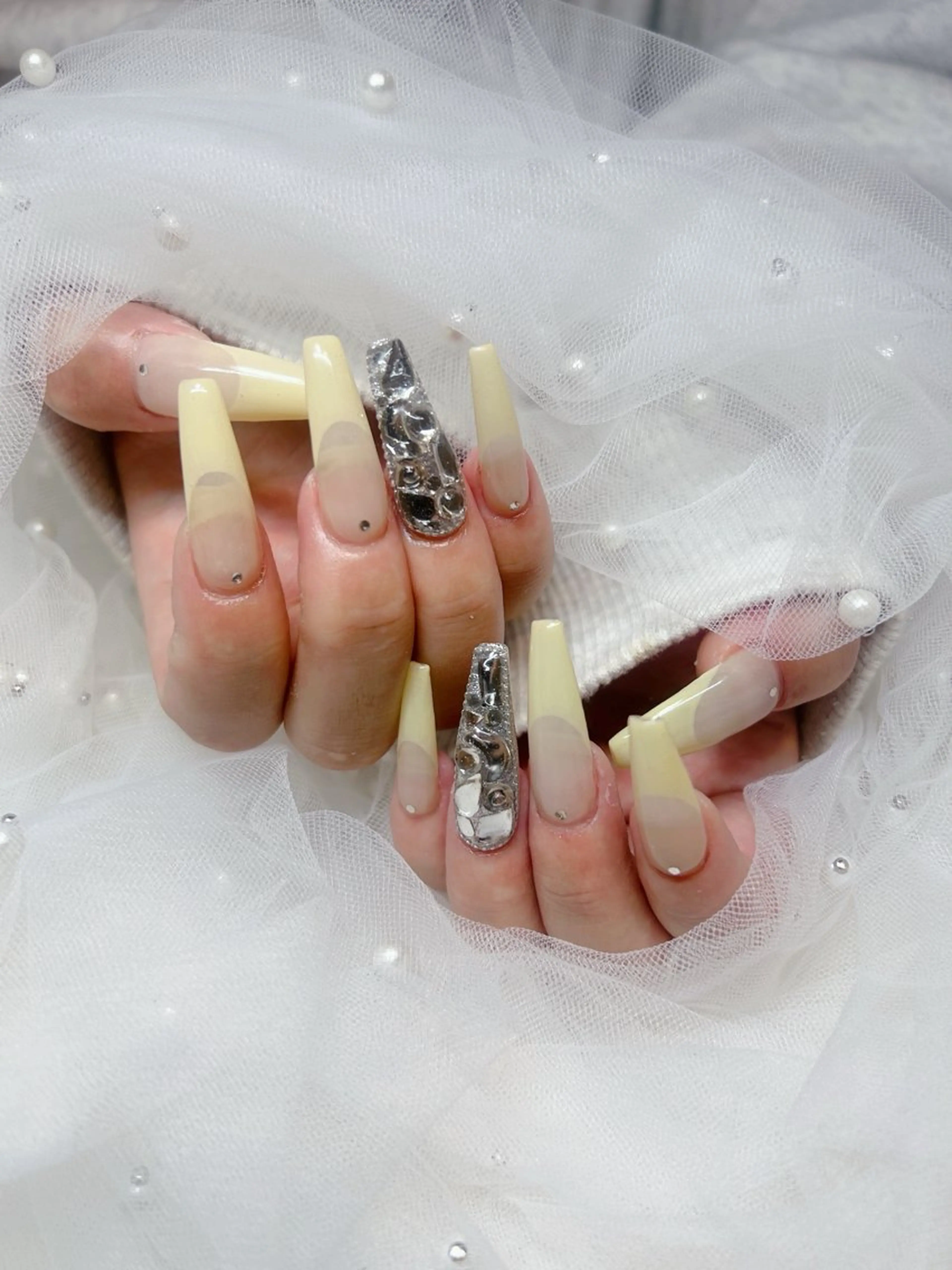 ネイル フレンチネイル 春ネイル Naru Kelinailのネイルデザイン