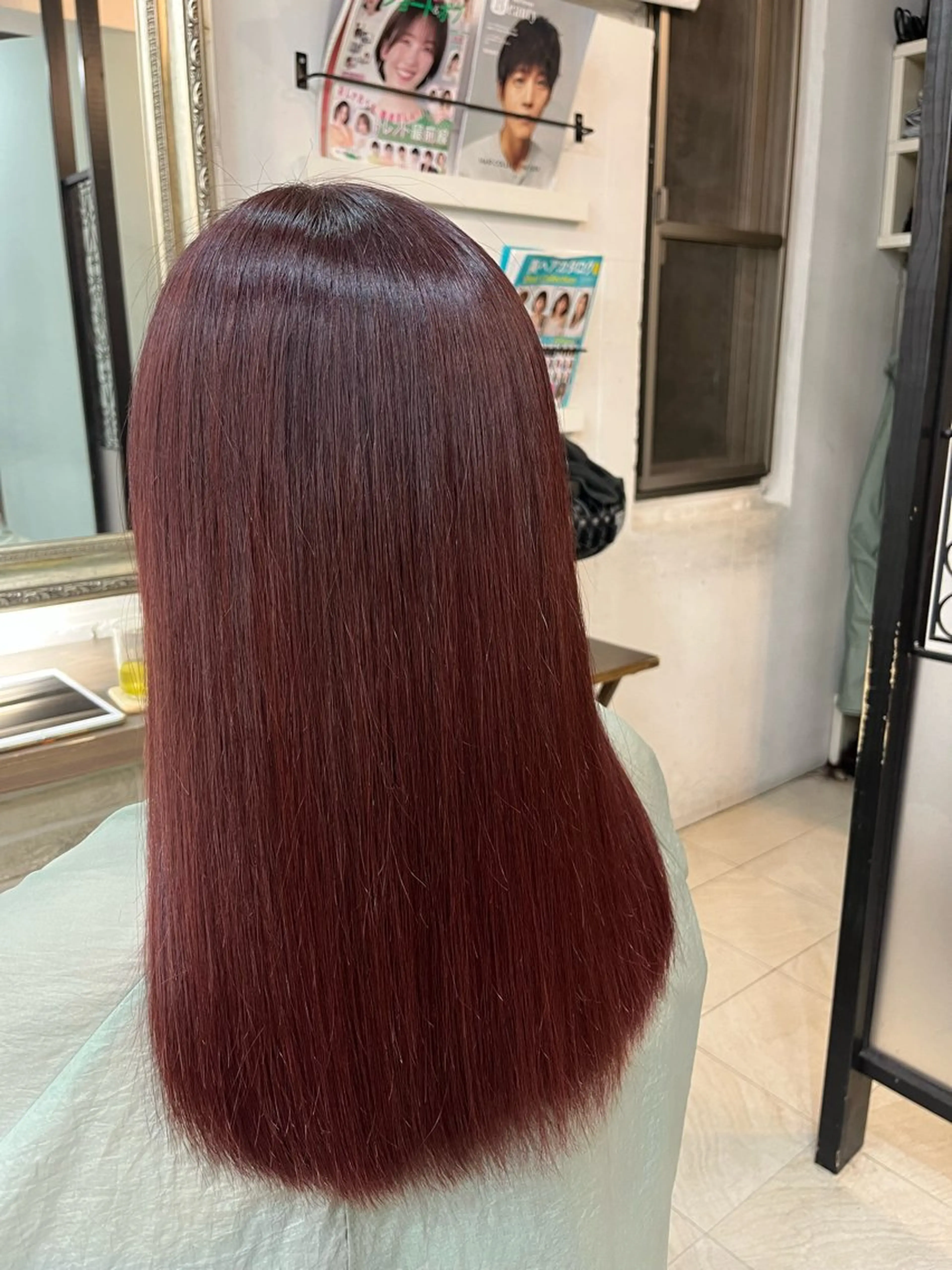 セミロング ヘアカラー トリートメント 兒玉/暖色系🌹✨ 髪質改善🫧のヘアスタイル