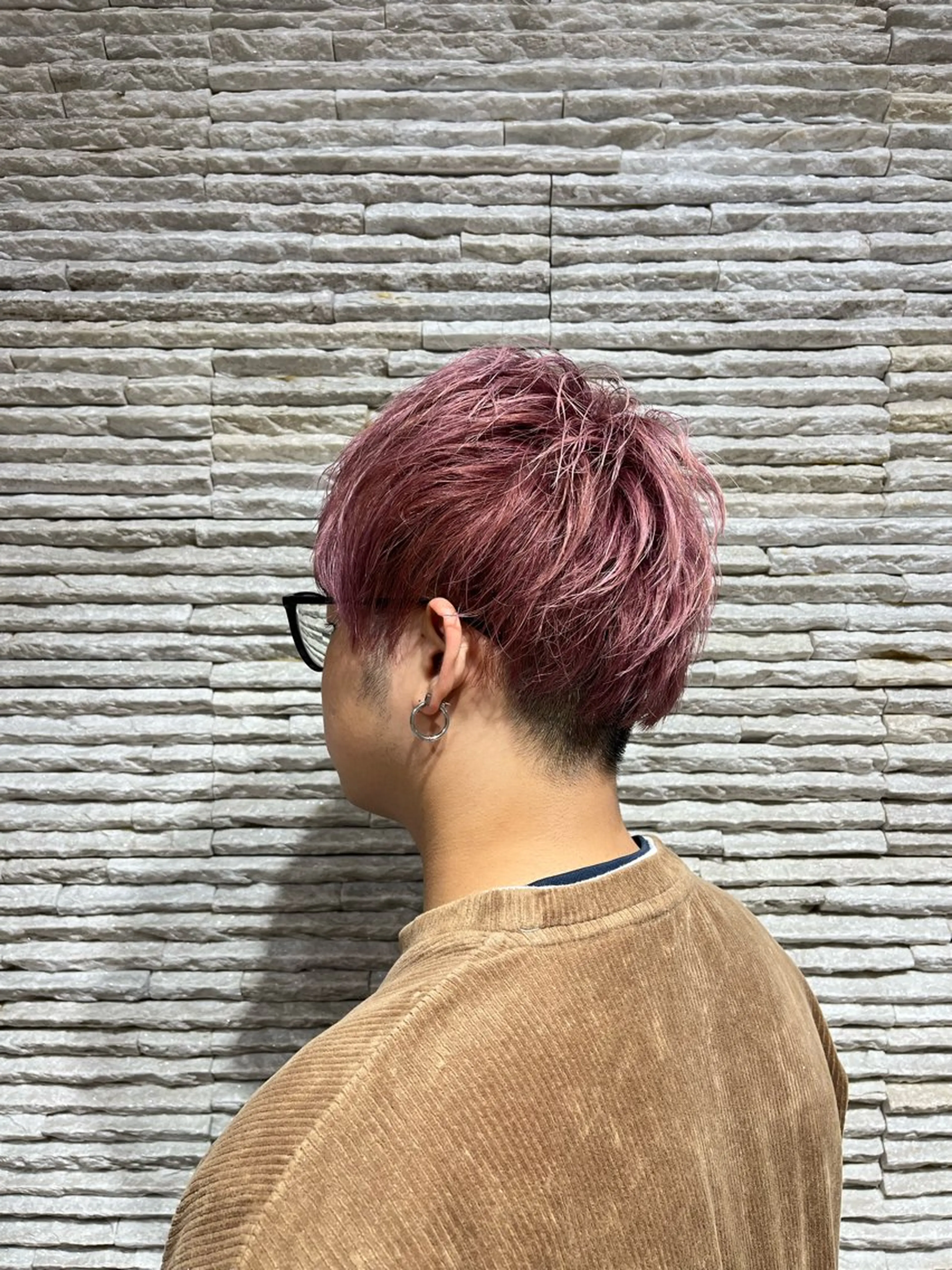 ショート カット ヘアカラー メンズカット デザインカラーのヘアスタイル