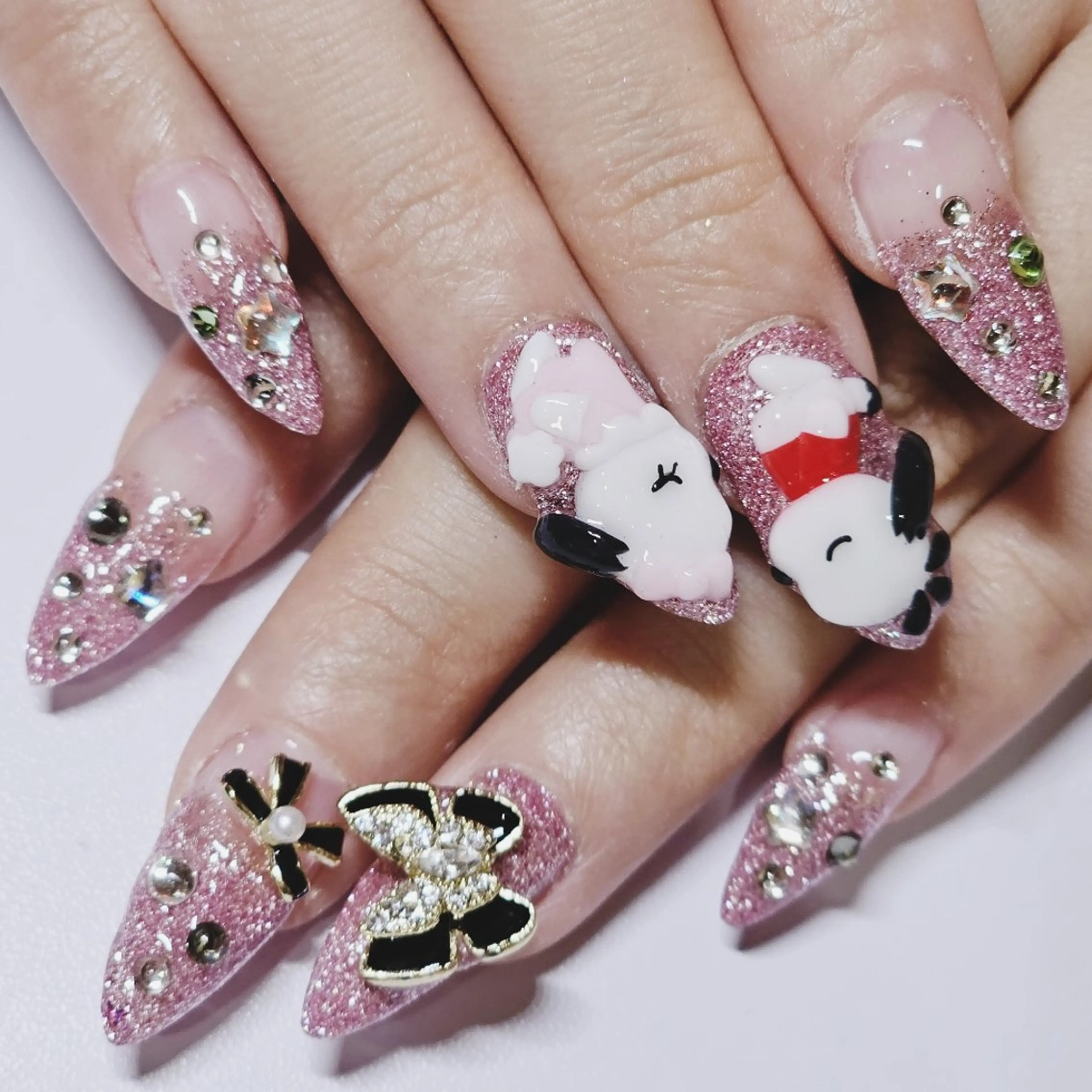 ネイル アートネイル グラデーション ラメ(グリッター) ピンク ハンドネイル よしだ ひろきのネイルデザイン