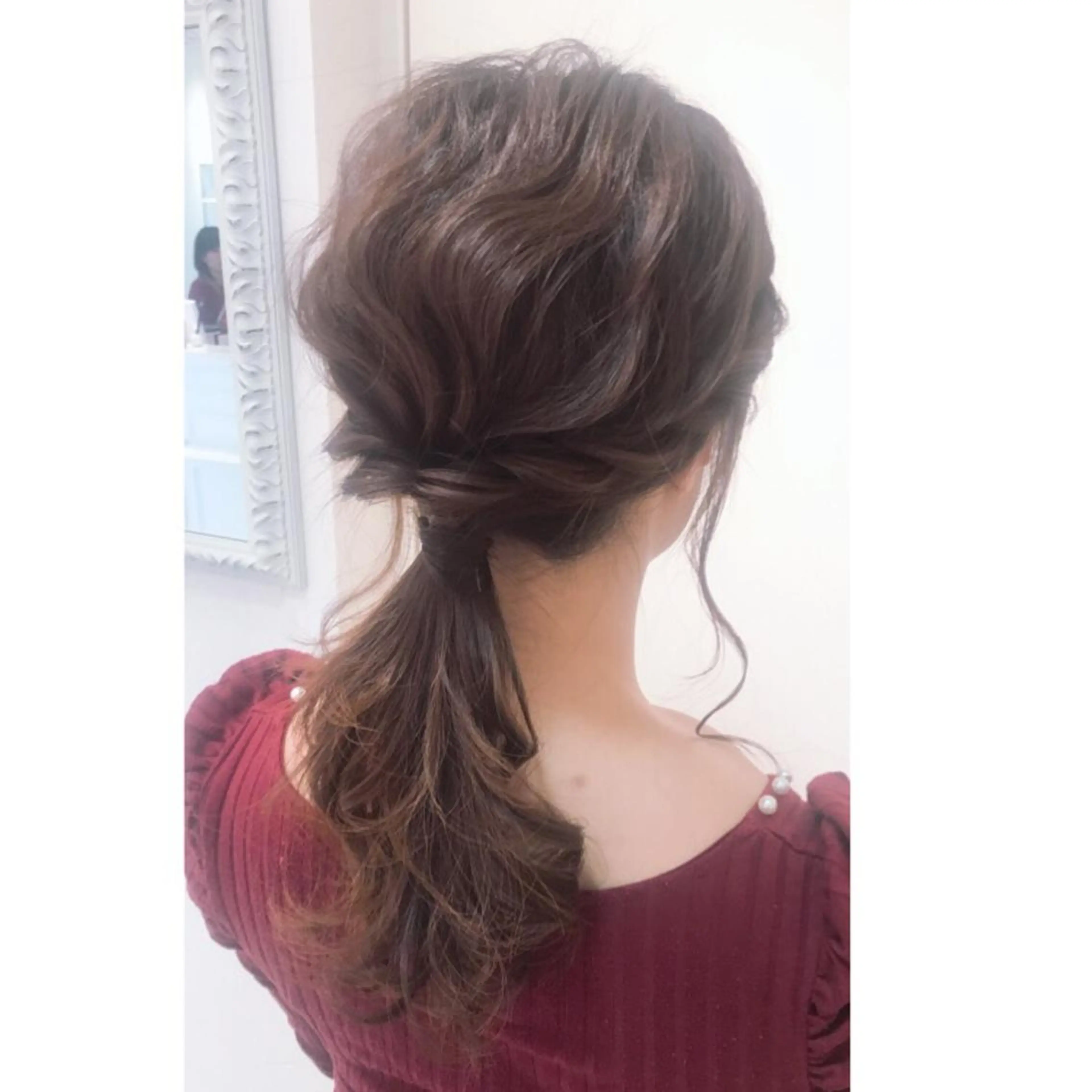 ロング ヘアアレンジ 艶髪✨髪質改善カラー 楠本浩子のヘアスタイル