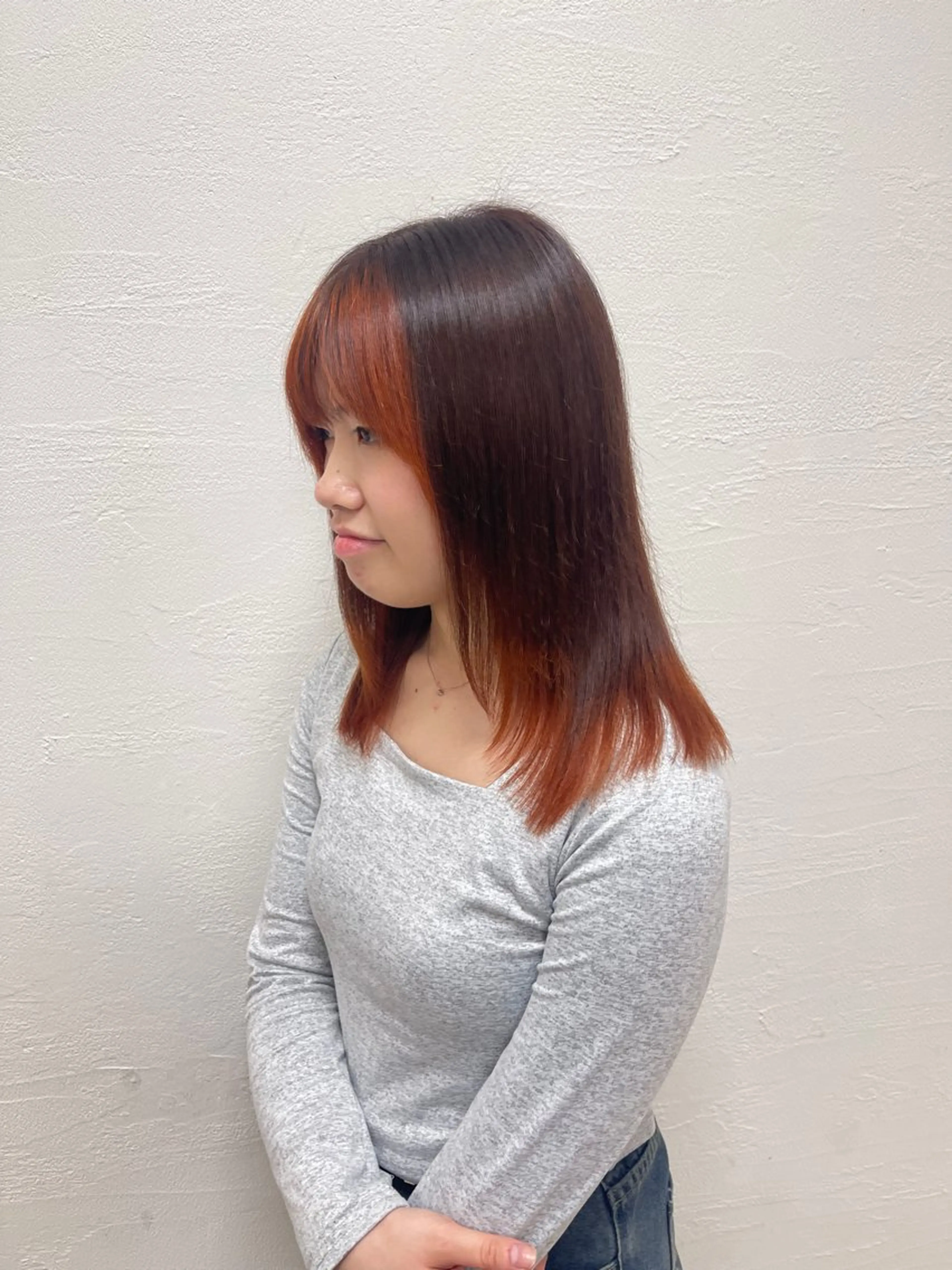 セミロング カラー Ash国立店 池田勇一”のヘアスタイル