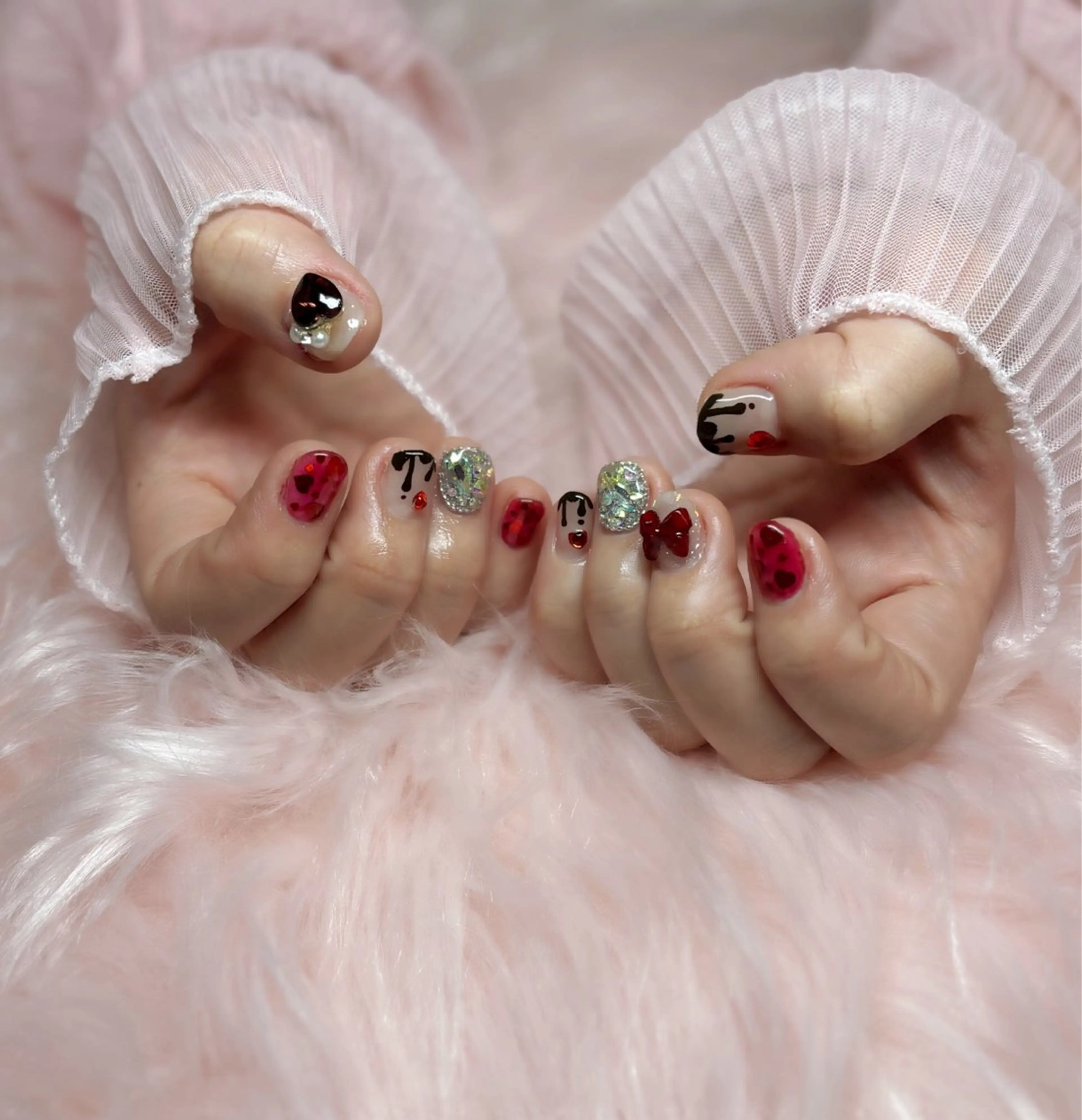 ネイル バレンタイン ハンドネイル Nail Salon macherieのネイルデザイン