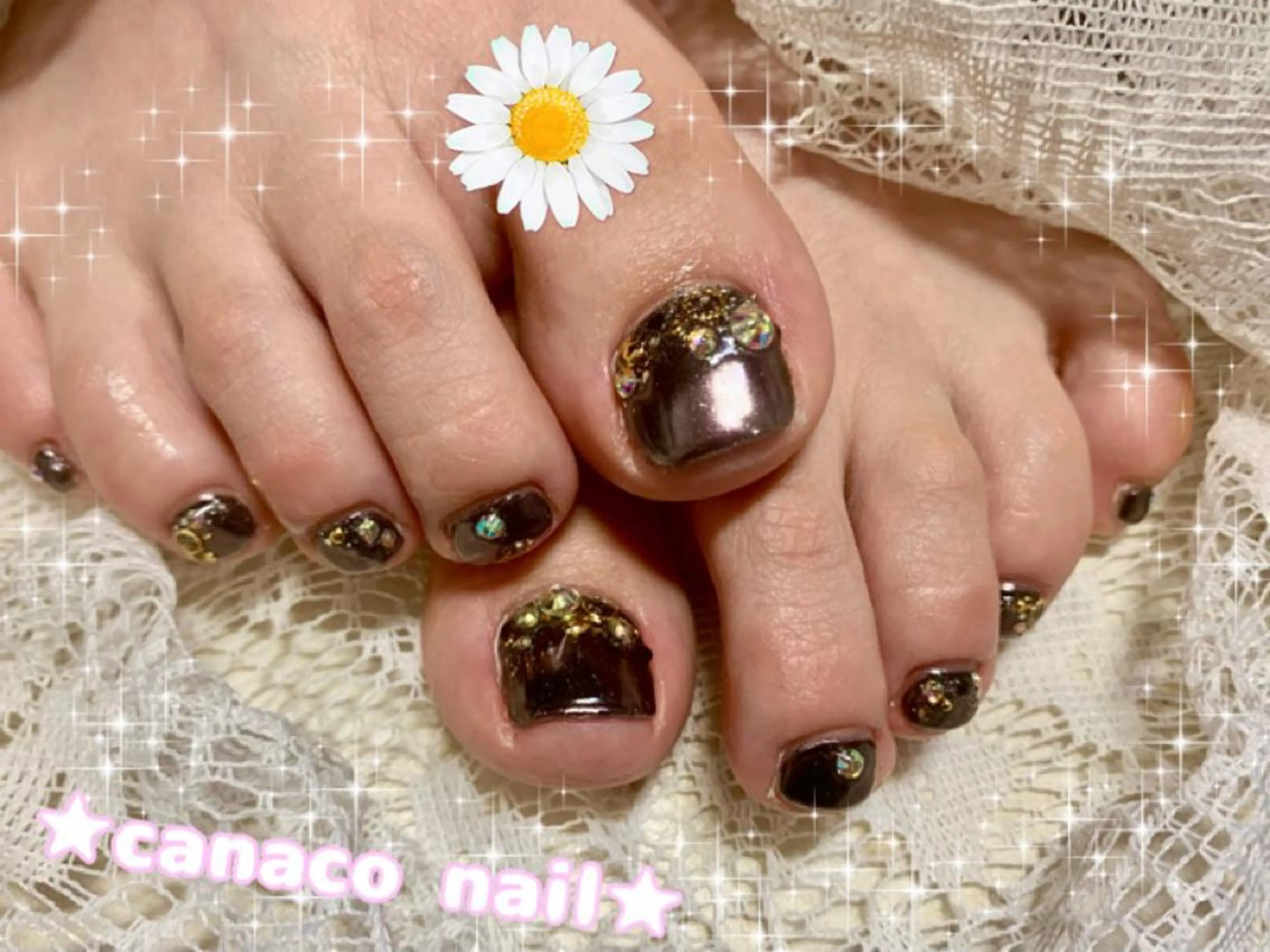 ネイル アートネイル フットネイル ジェルネイル ミラーネイル パラジェル Felice所属・ベテランネイル cnc  nailのネイルデザイン