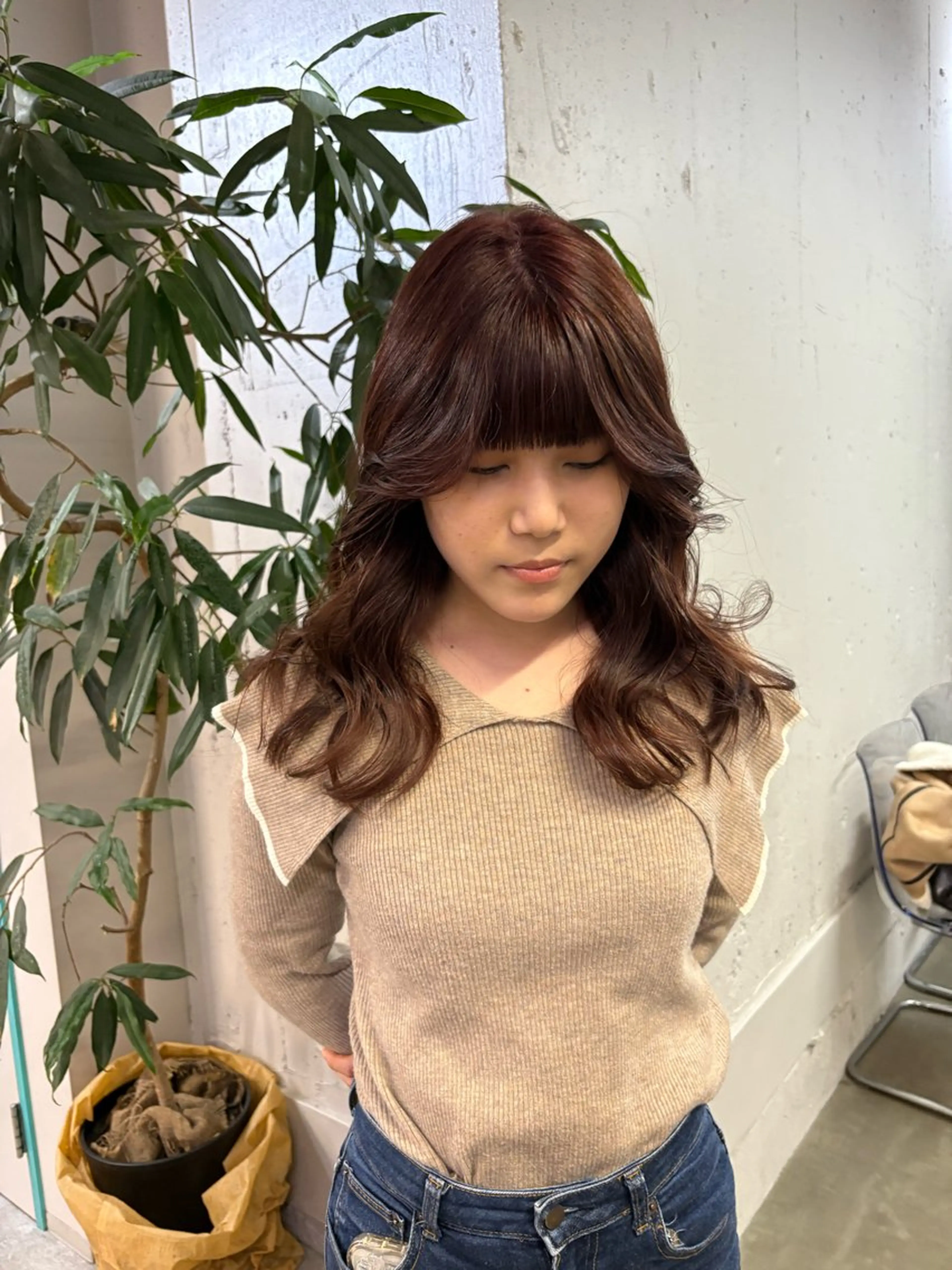 カラー ヘアカラー ロングレイヤー ¥0🎀MEIのヘアスタイル