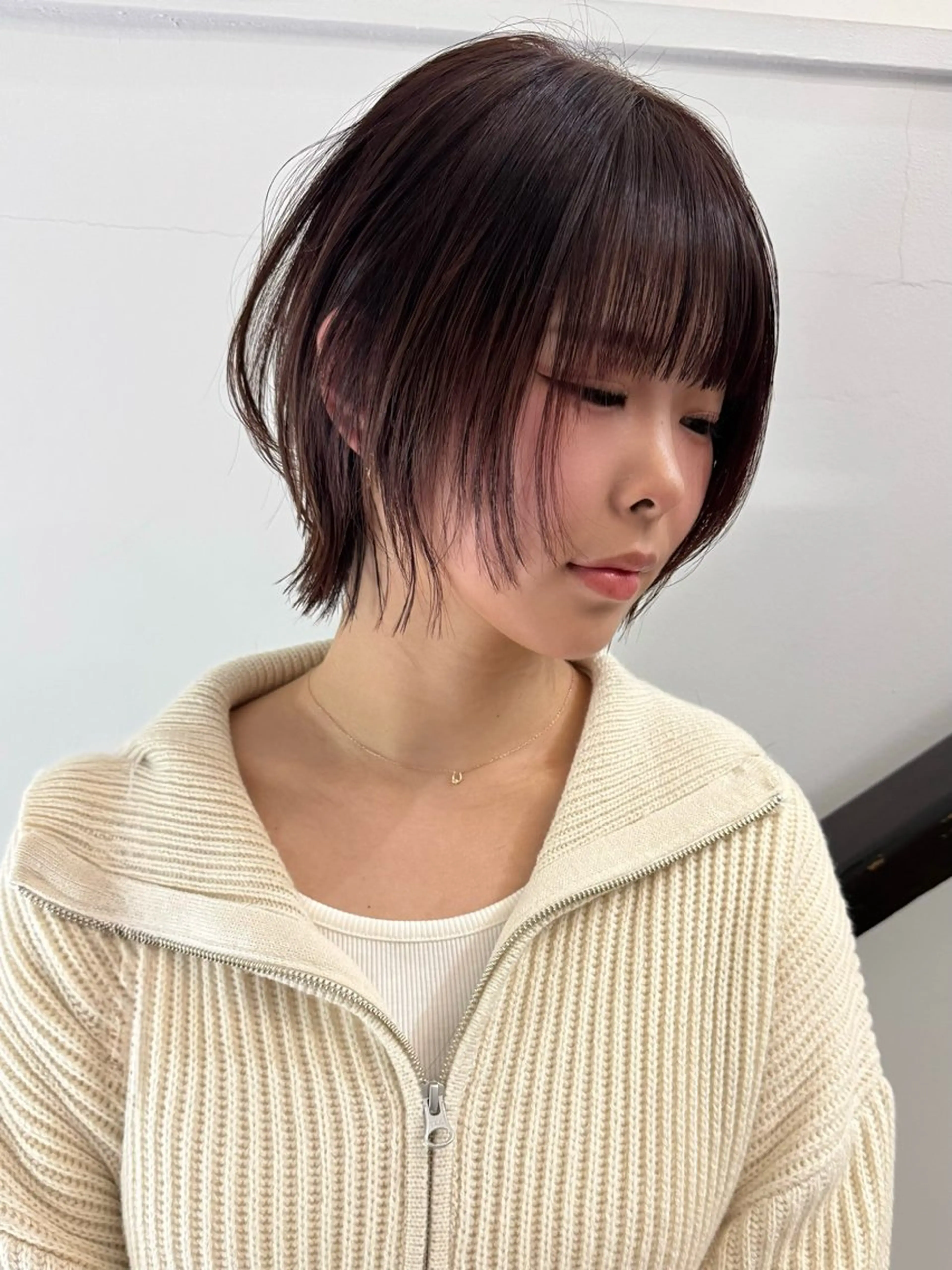 ショート cinq   PROJECT所属・ミルクティーベージュ /ボブ/あげは🎀のヘアスタイル