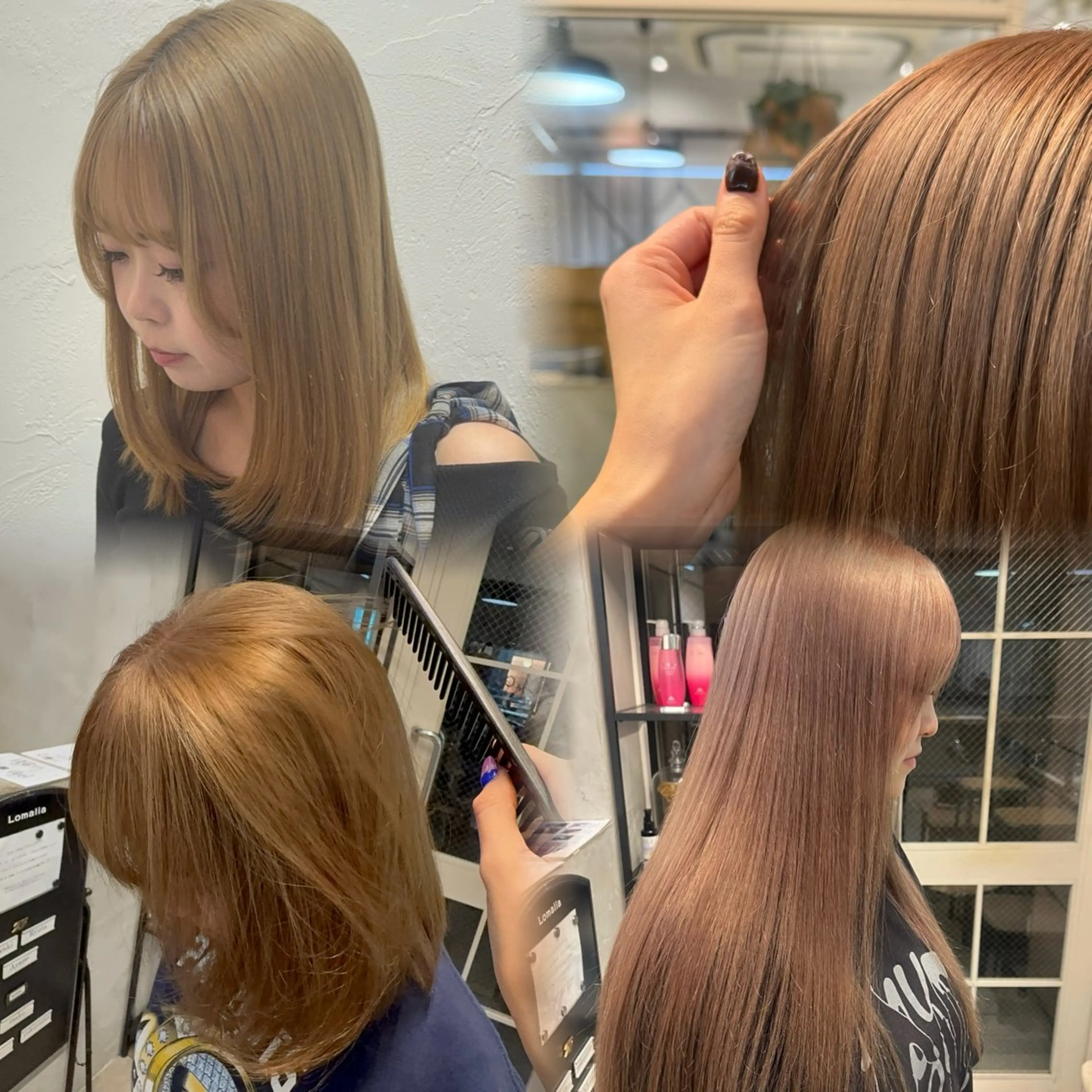 ロング カラー ヘアカラー トリートメント Lomalia もえかのヘアスタイル