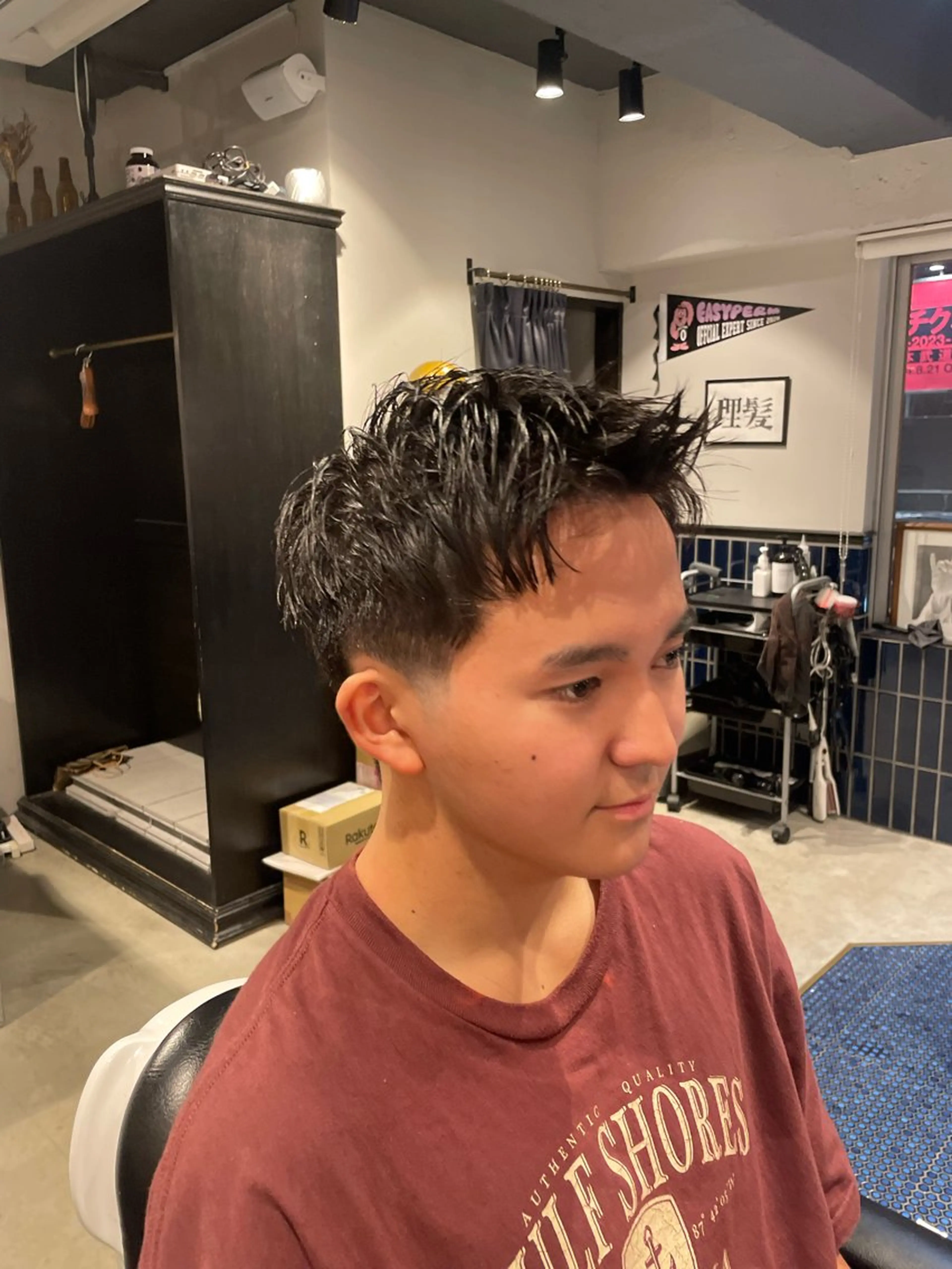 ショート メンズ フェードカット スパイキーショート ショートヘア 2H barbershop所属・- ＭＡＹＵＫＯのヘアスタイル