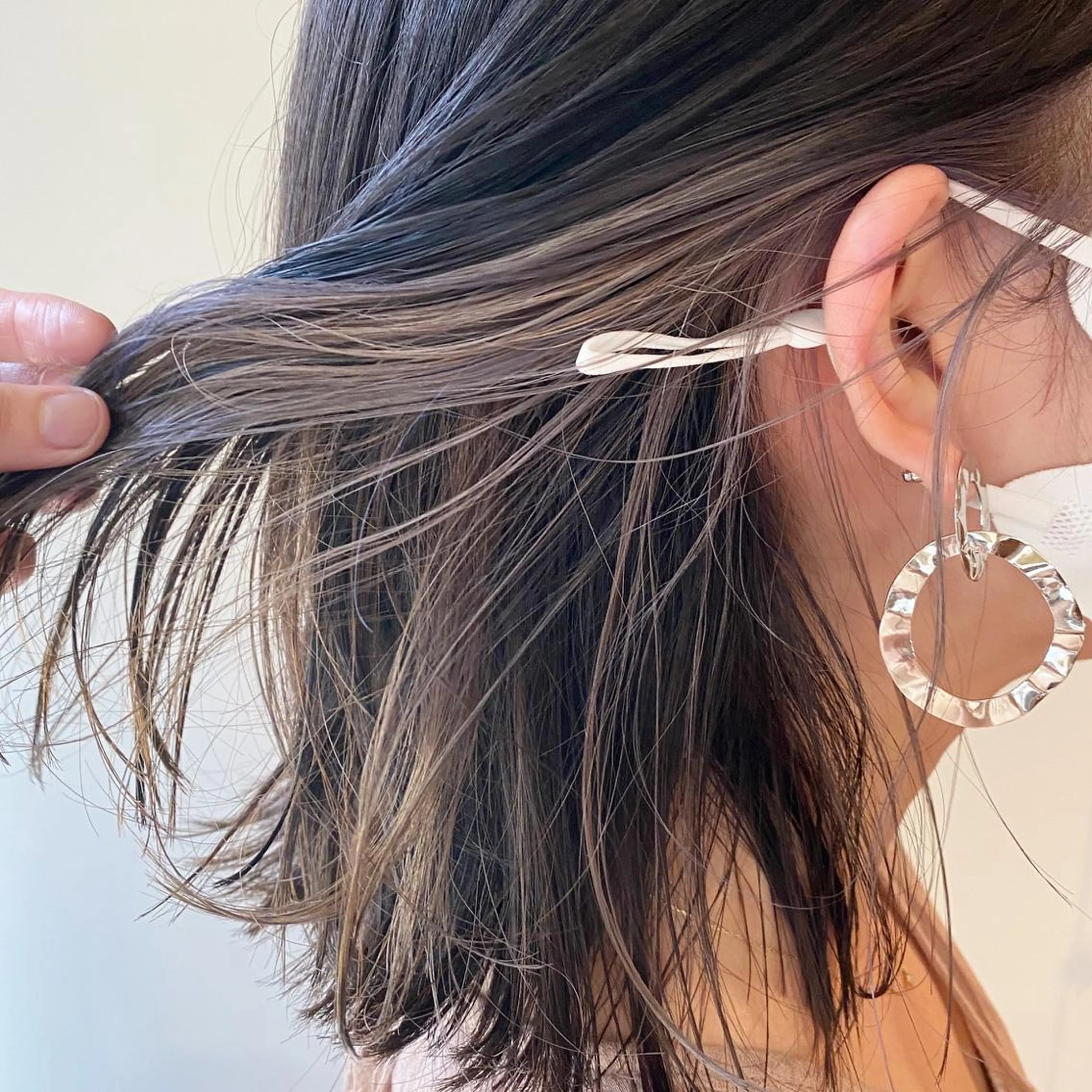 ショート カラー ヘアアレンジ グレージュ インナーカラー GIVET (ジヴェ)所属・撮影モデル募集 🦋soemikaのヘアスタイル