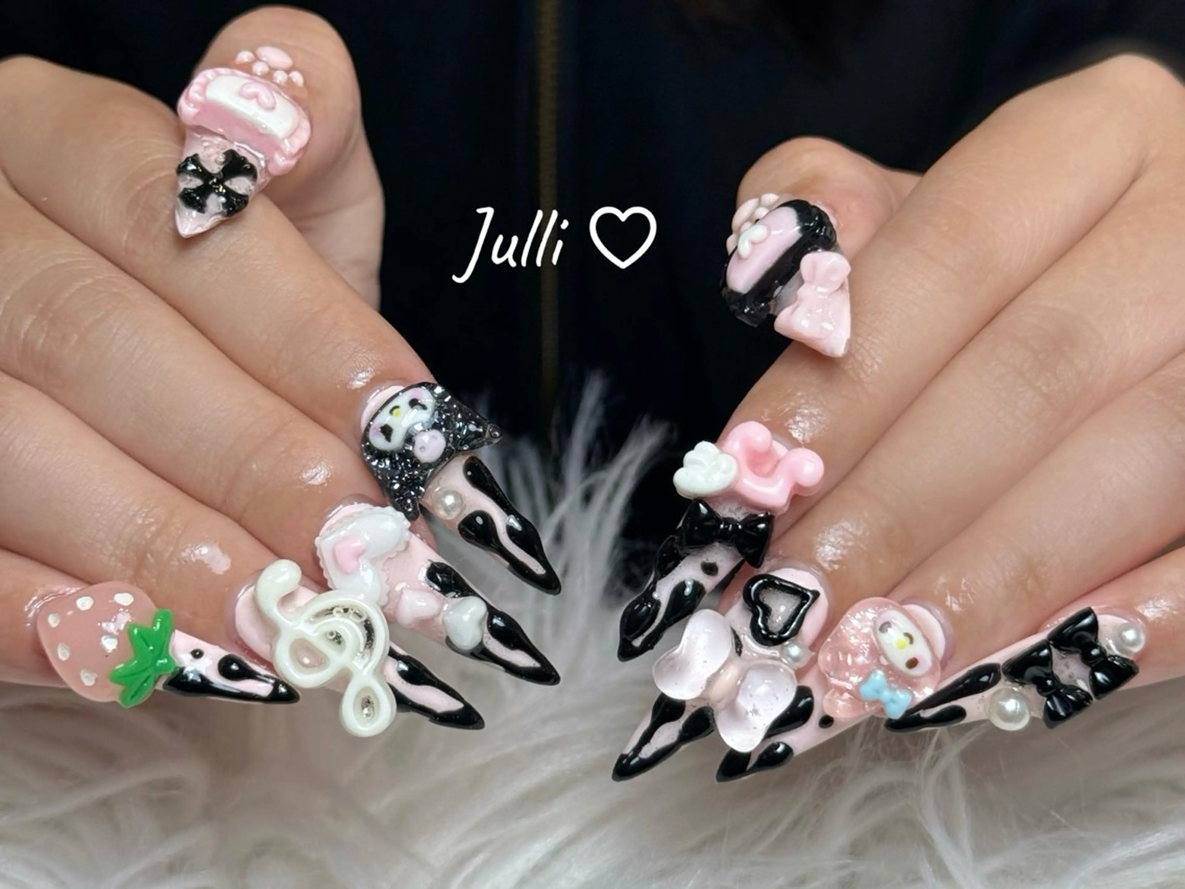 ネイル ボルドー ブラウン チークネイル ドット フットネイル Julli ジュリのネイルデザイン