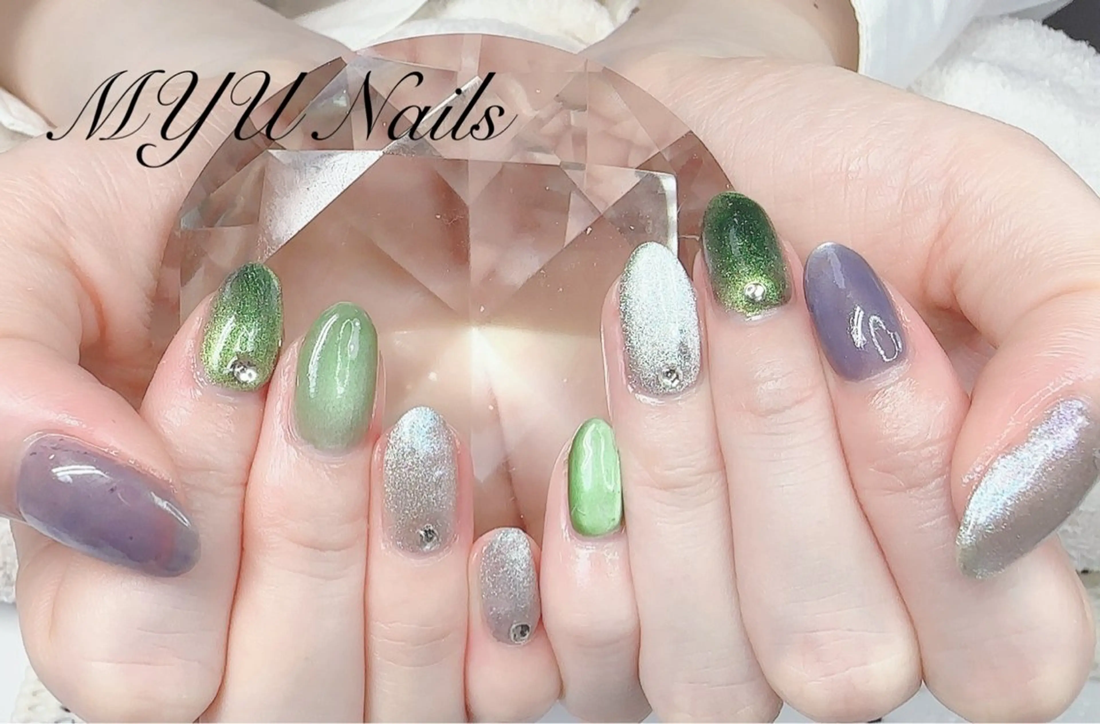 ネイル ジェルネイル マグネットネイル 持ち込み パラジェル ハンドネイル MYU Nails所属・MYU Nailsのネイルデザイン