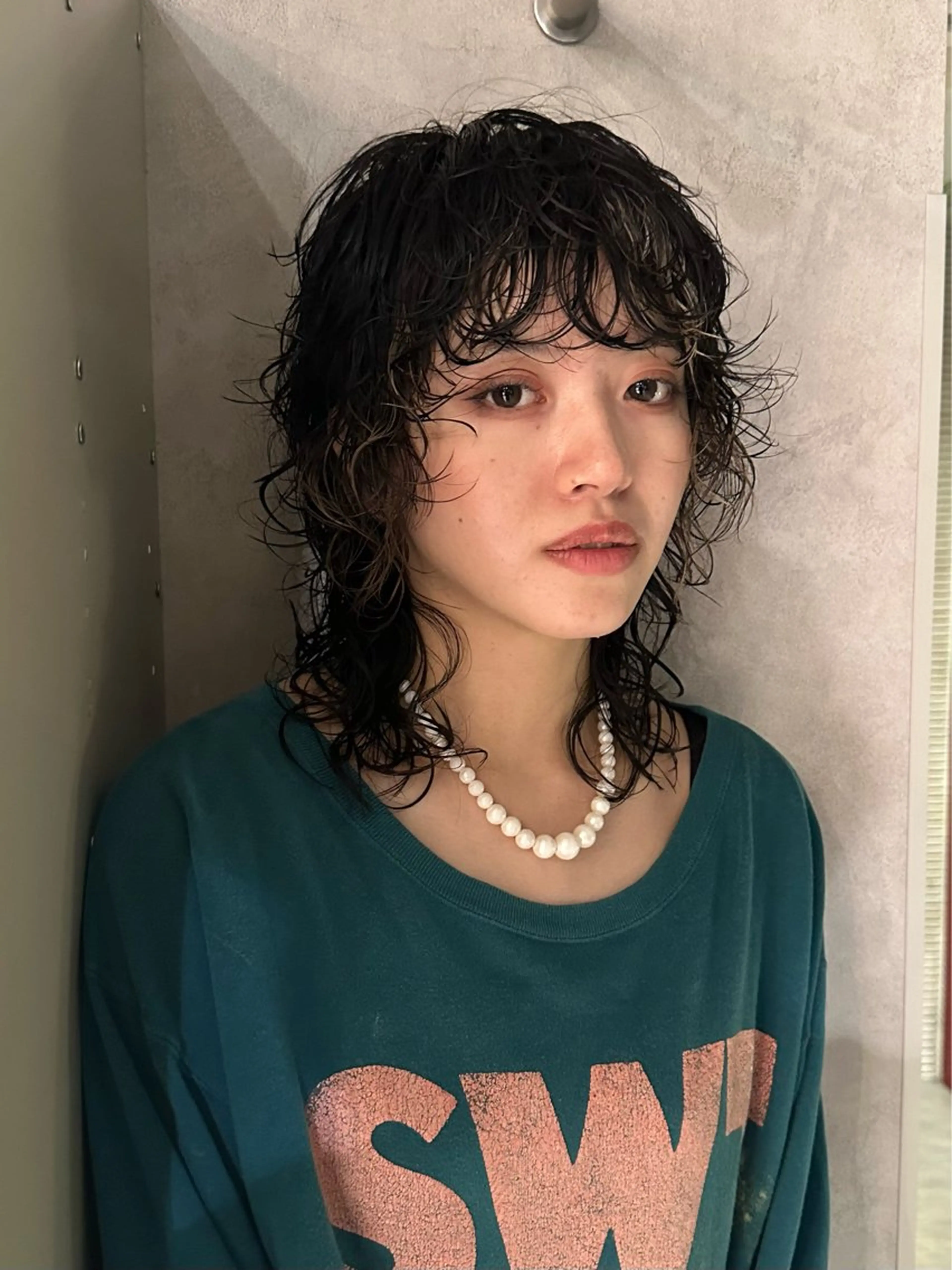 ミディアム 🪩サクヤ🪩暗髪 カラー/ワイドバングのヘアスタイル