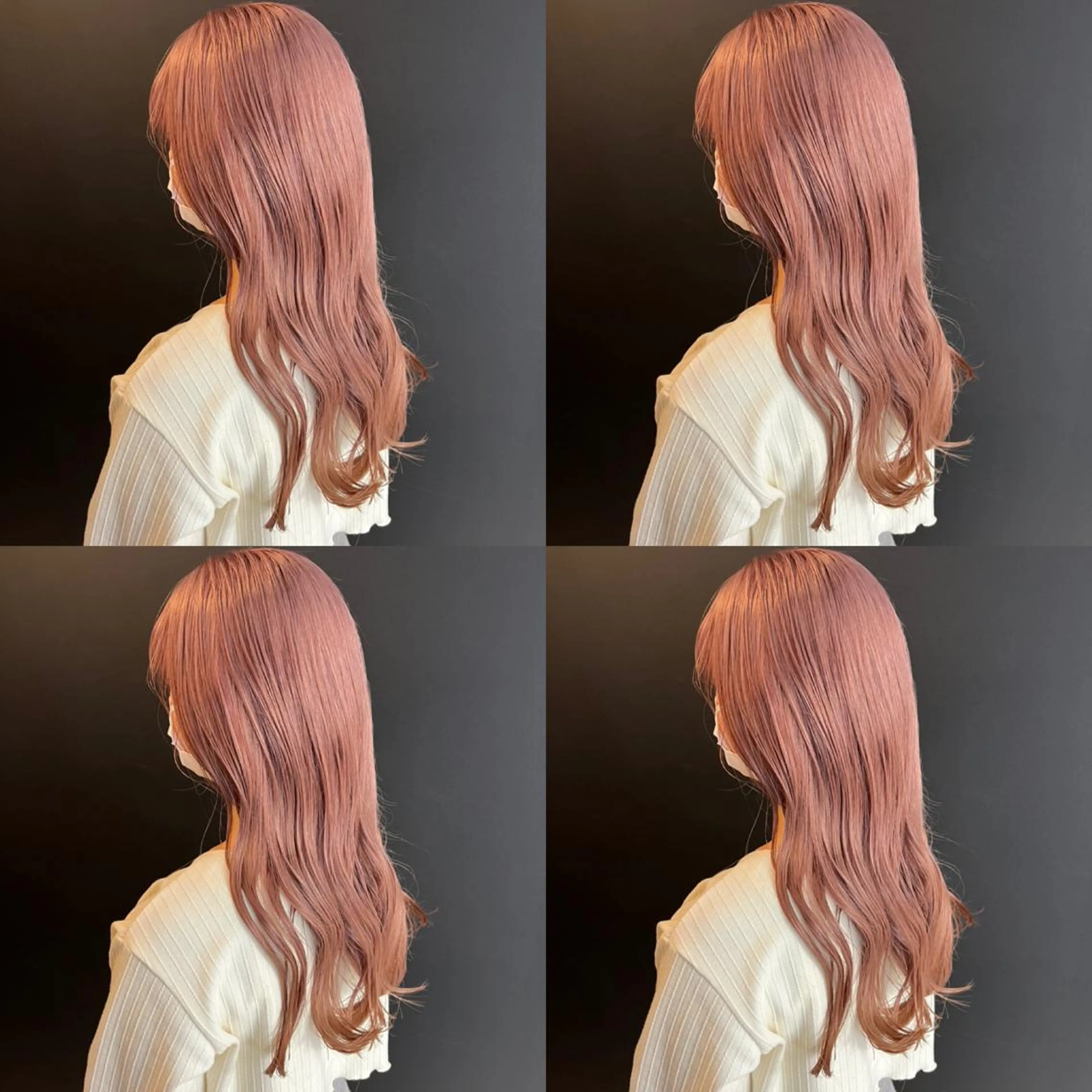 ロング カラー ベージュカラー ピンクカラー ピンクベージュ ヘアカラー トリートメント ✨髪質改善✖︎韓国 レイヤー✨ナカムラのヘアスタイル