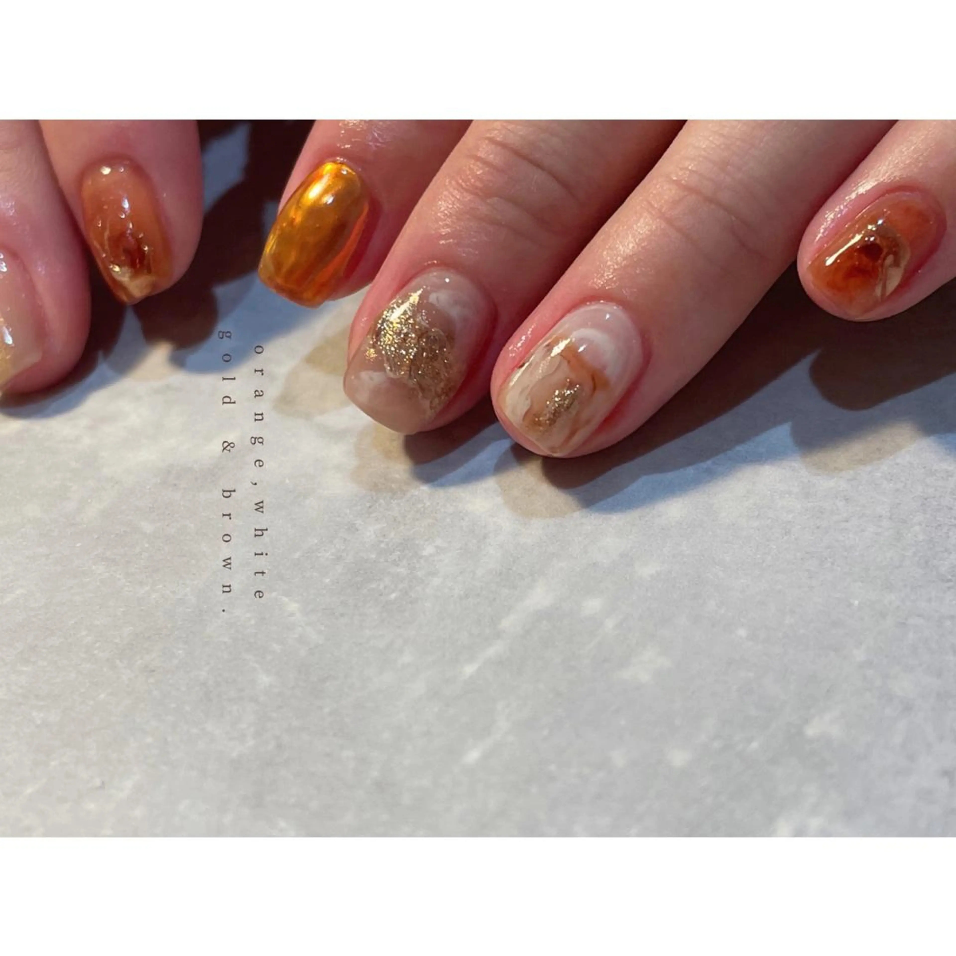 ネイル アートネイル ブラウン ミラーネイル ニュアンスネイル ワンカラーネイル lacier nailのネイルデザイン