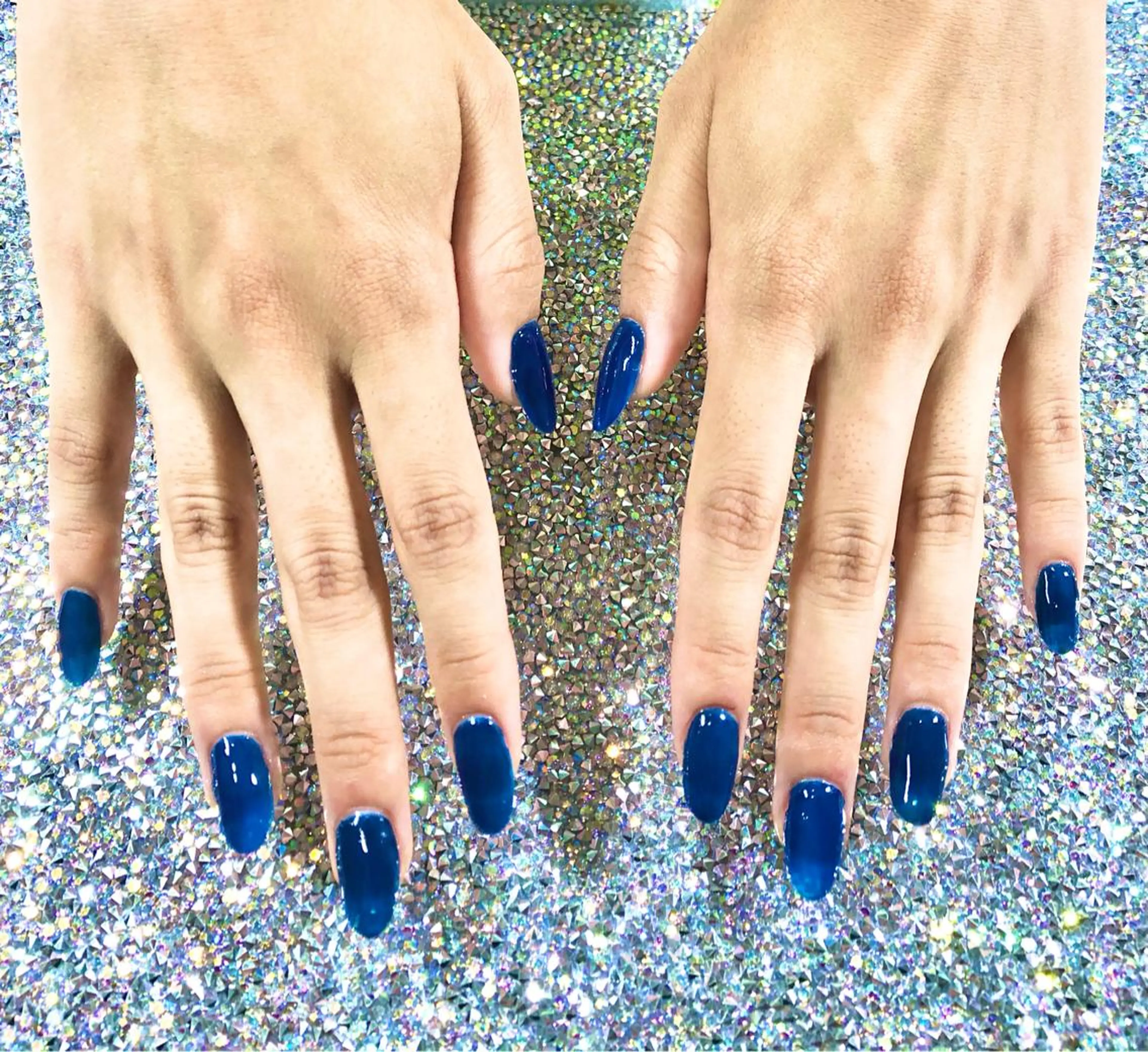 ネイル ブルー 長さ出し ジェルネイル スカルプネイル ハンドネイル Tairacchi タイラッチのエステ・リラクイメージ