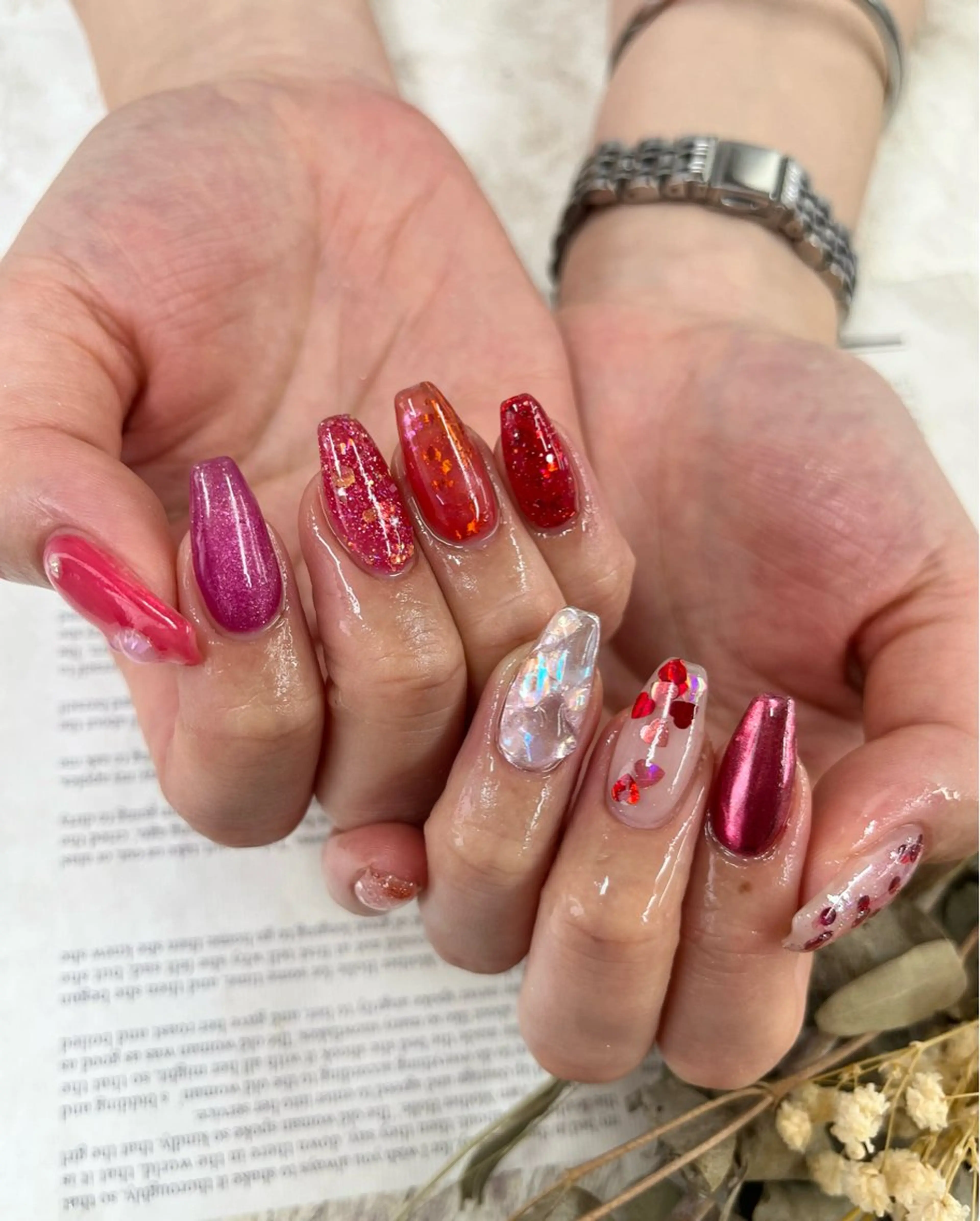 ネイル ストーンネイル ハンドネイル Basic町田本店 Suzunaのネイルデザイン