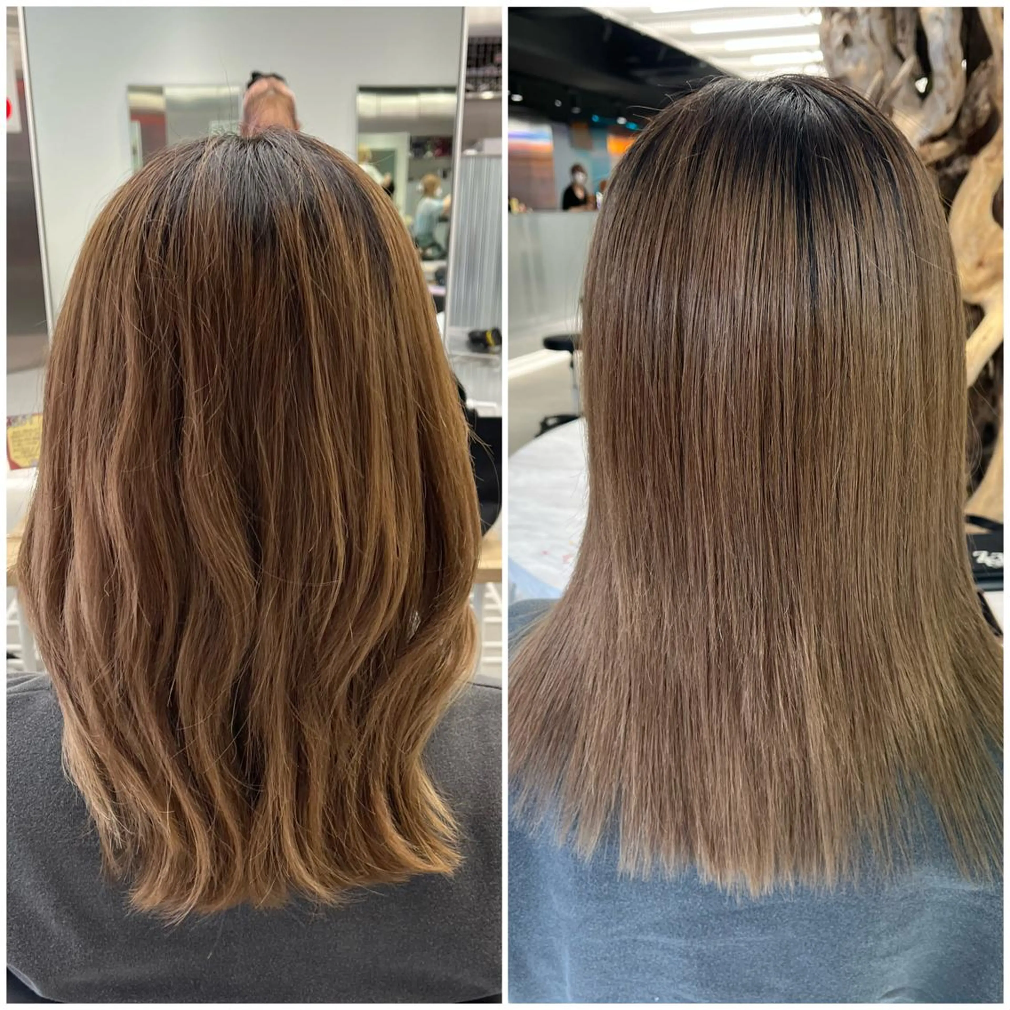 セミロング 髪質改善 トリートメント mai🤍縮毛酸性ス トレート/アイリストのヘアスタイル