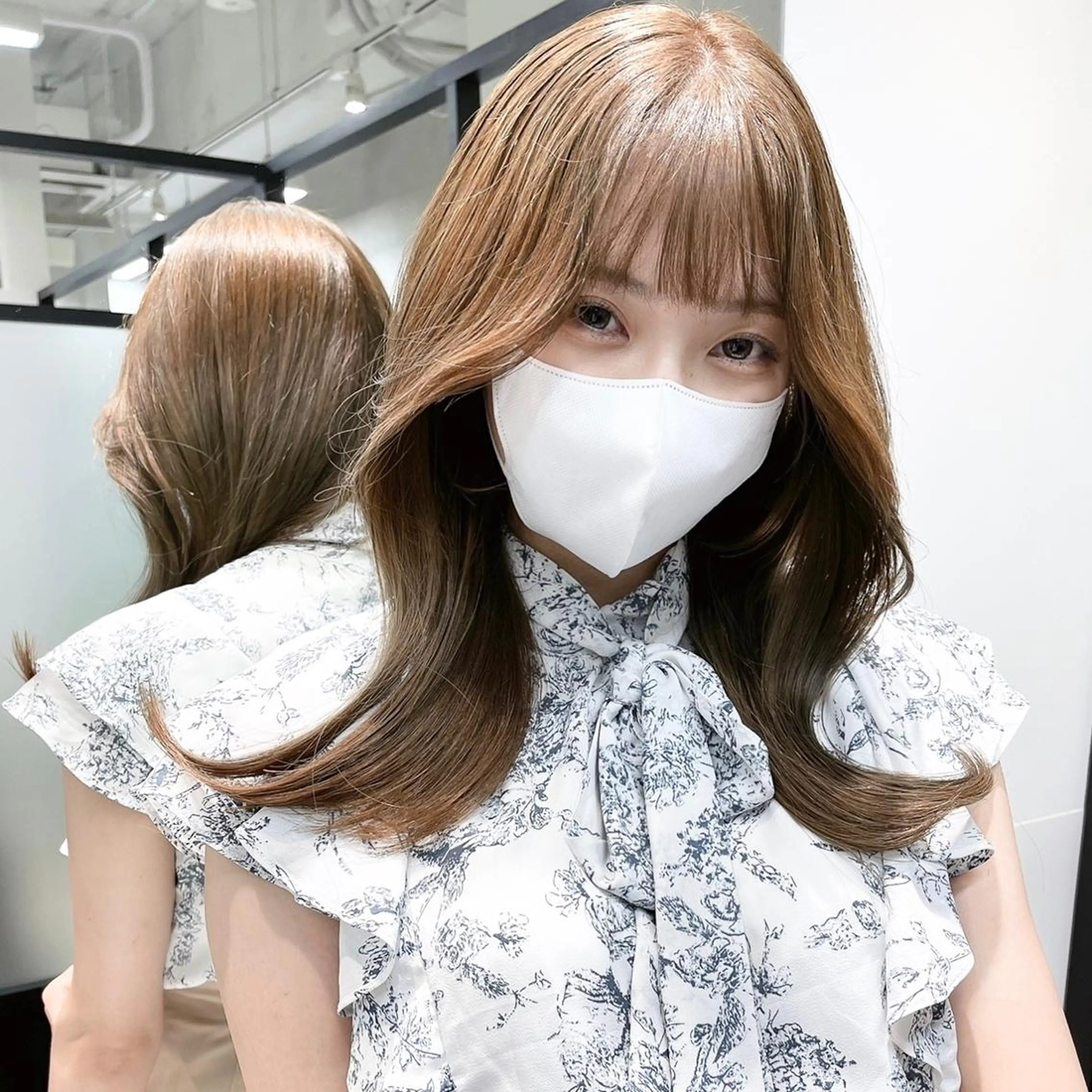 セミロング 韓国レイヤーカット 髪質改善▫️水野有真のヘアスタイル