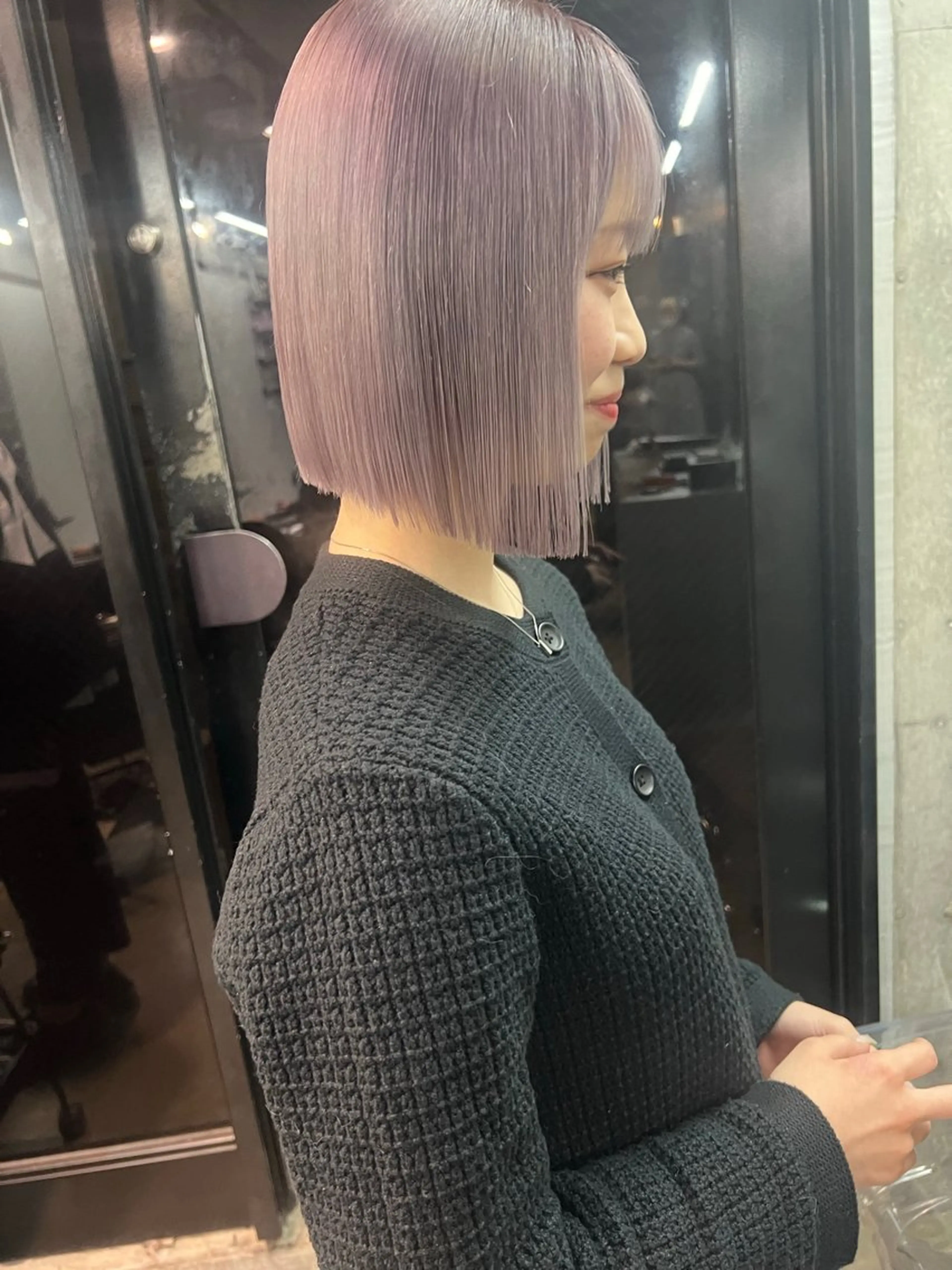 ミディアム アッシュ ボブ HOODS hair salon所属・透明感カラー🌿ボブ ✨飛田　ケイのヘアスタイル