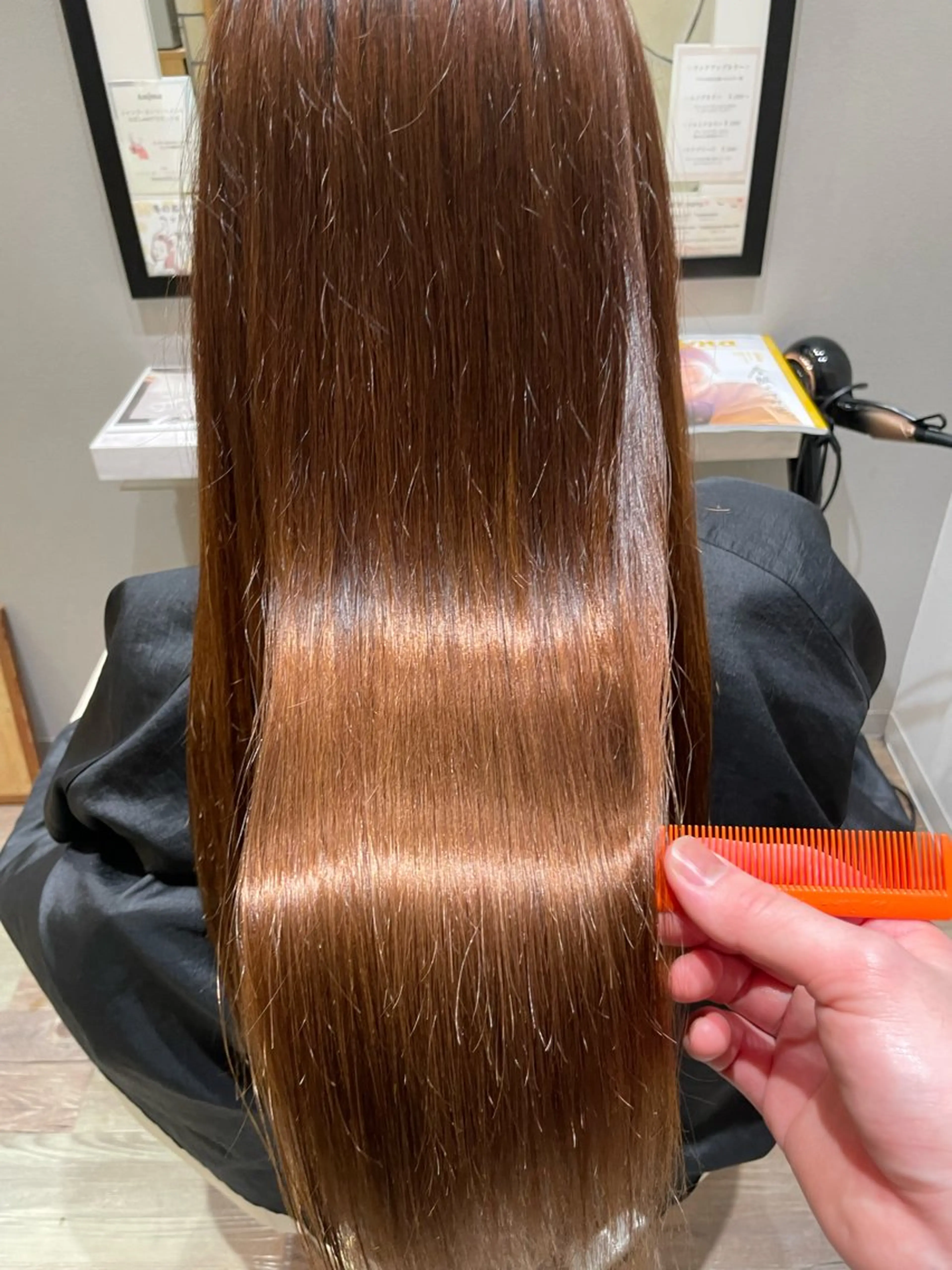 ロング パーマ カット ヘアカラー トリートメント k-twoたき✨艶感 カラー／美髪矯正のヘアスタイル