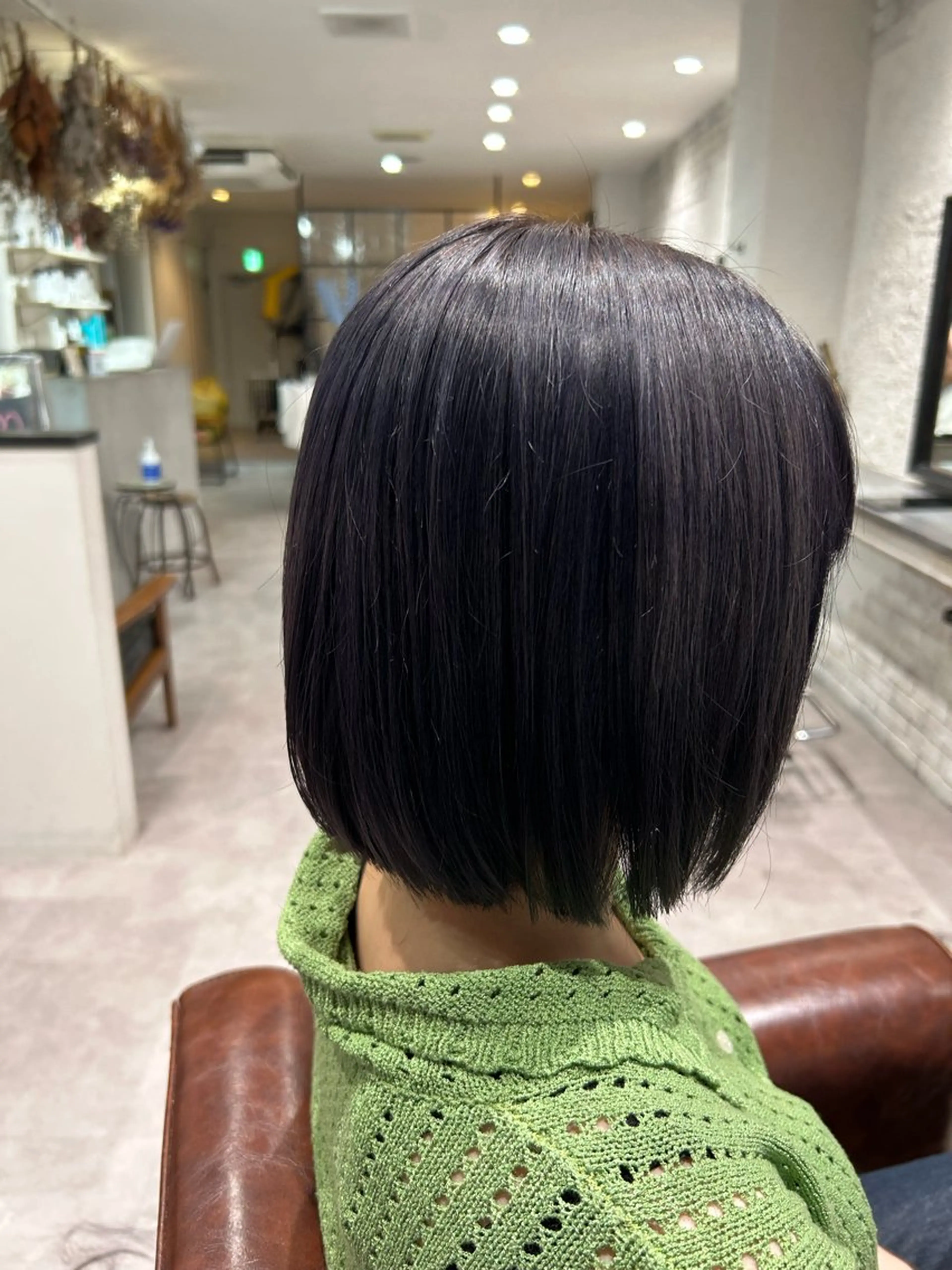 ショート 切りっぱなしボブ ボブ 中野 莉早のヘアスタイル
