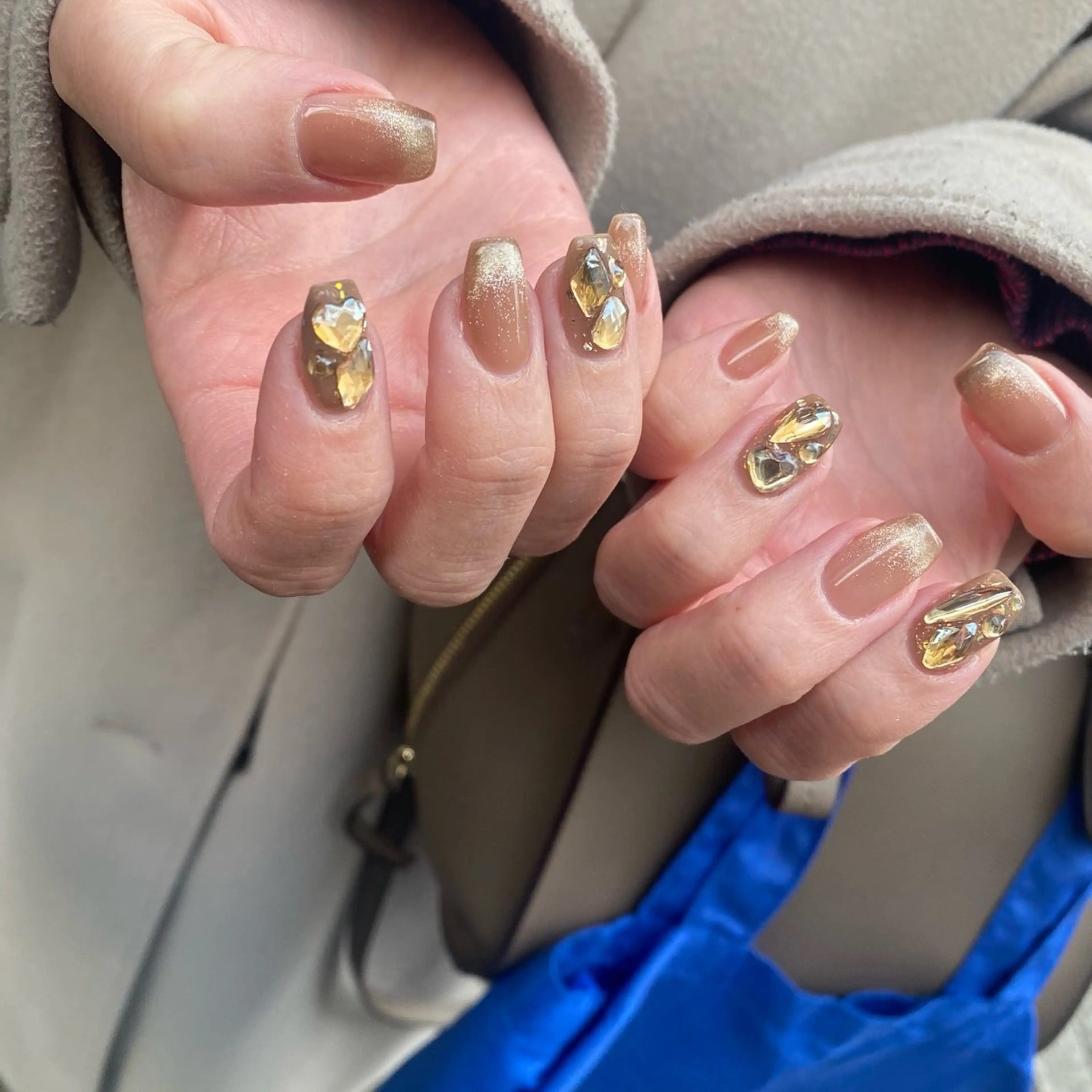 ネイル グラデーション マグネットネイル ワンカラーネイル en nail  心斎橋のネイルデザイン