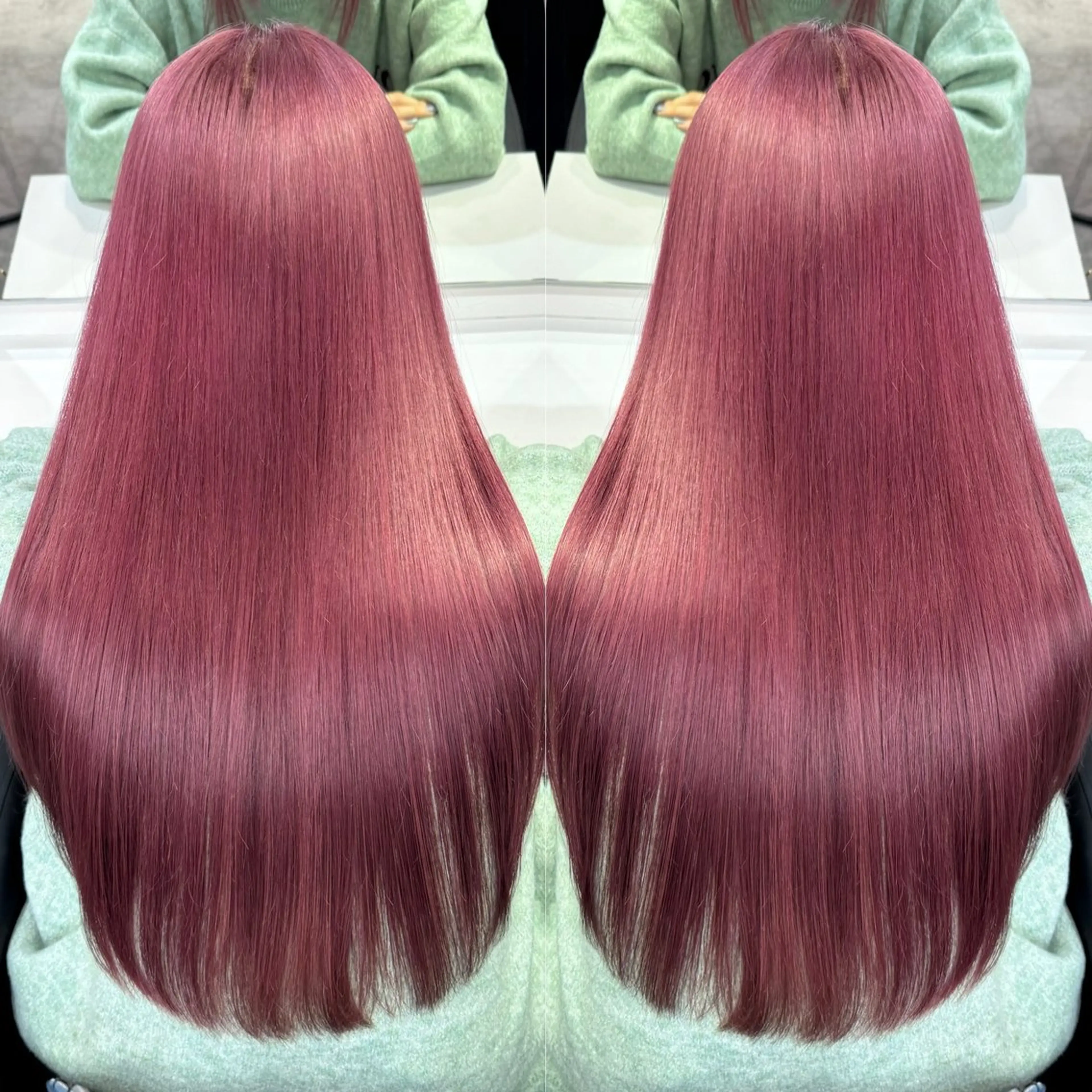 【ミニモ学割U24🌟土日祝+¥1000】カット➕透明感カラー🫧ミルボン3stepトリートメント🫧の写真