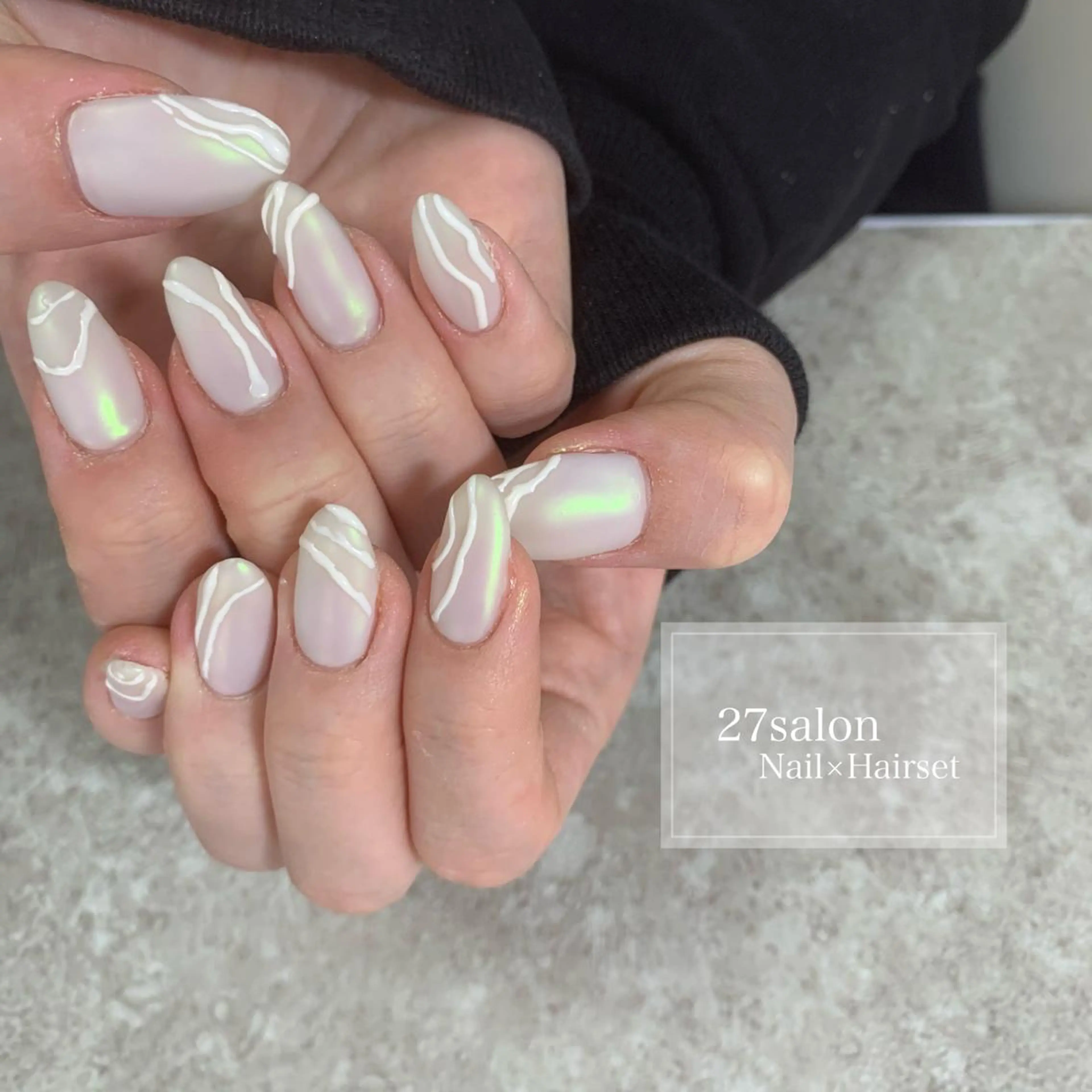 ネイル オーロラネイル マットネイル 27salon yuinaのネイルデザイン